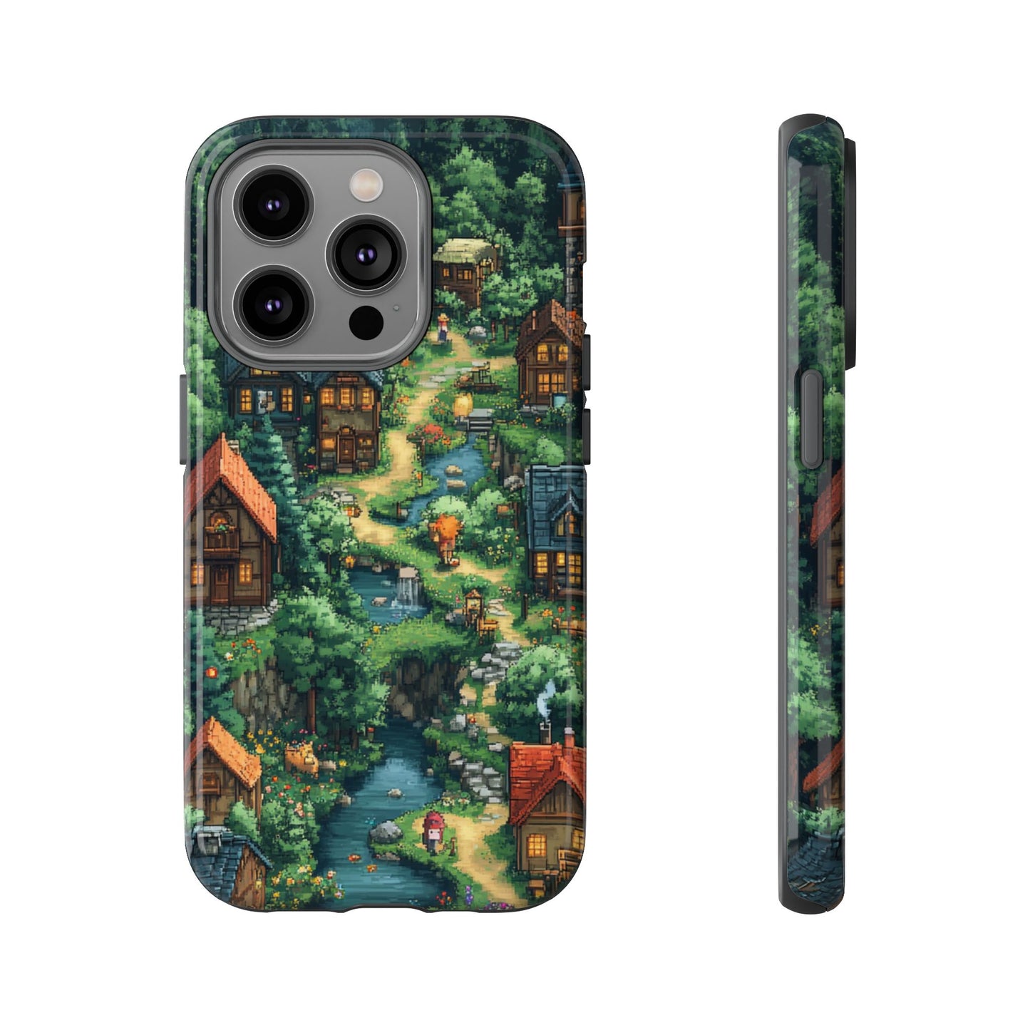 Enchanted Village: Pixel Paradise Phone Case - iPhone, Google Pixel, Samsung Galaxy