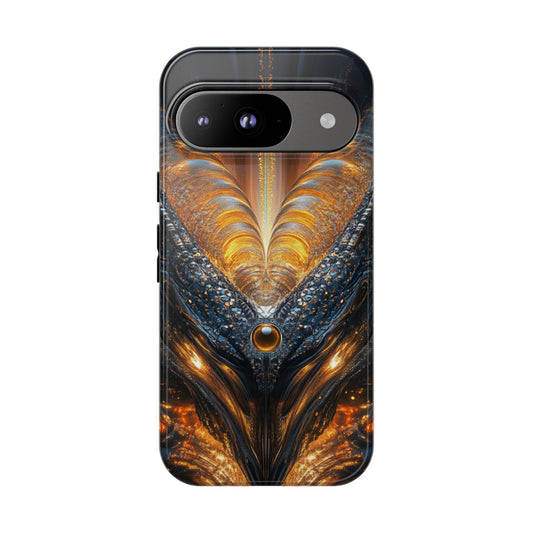 Obsidian Flare Fractal – Tough Google Pixel Case