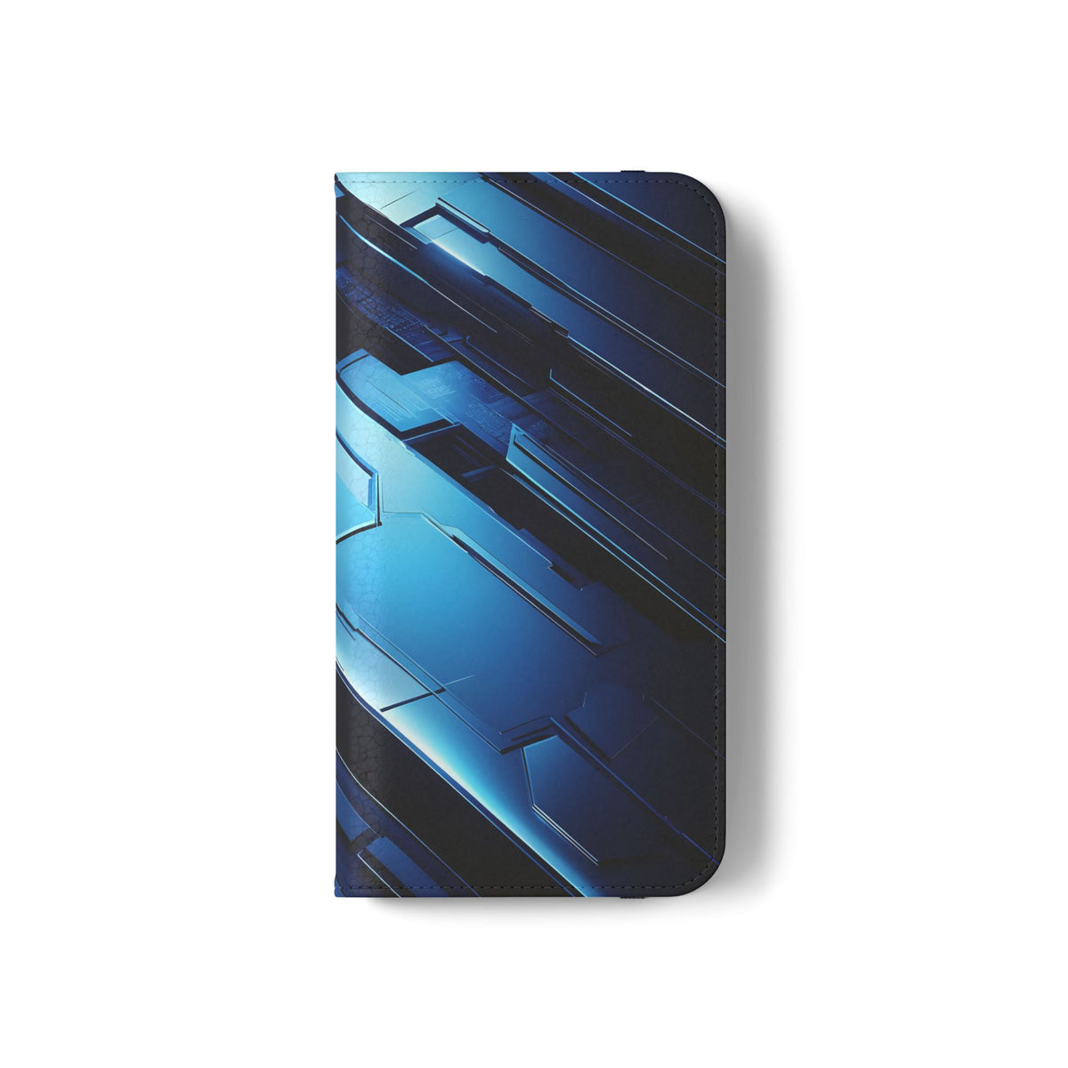 Blue Tech Matrix - Wallet Flip Case