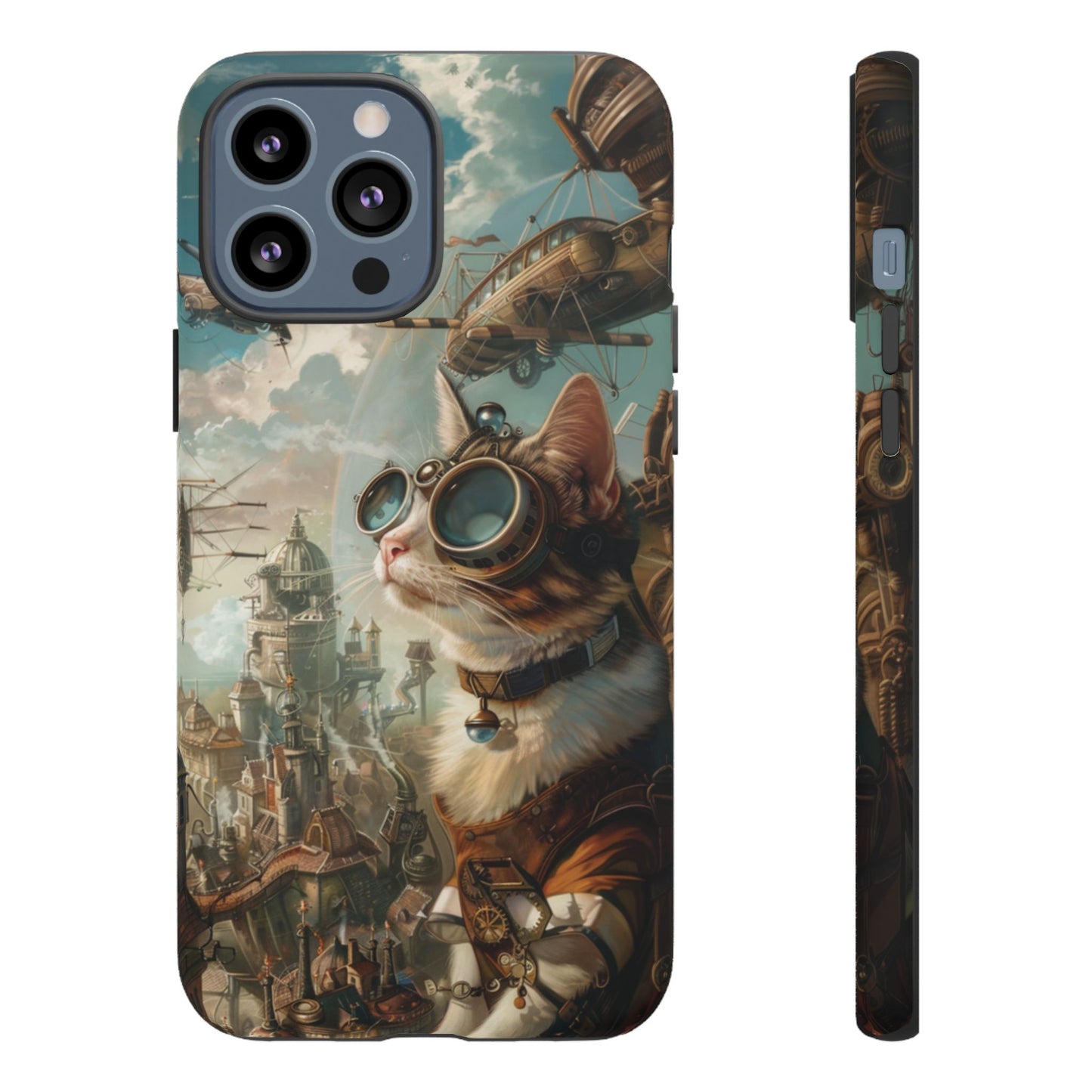 Steampunk Cat Adventurer - iPhone, Google Pixel, Samsung Galaxy