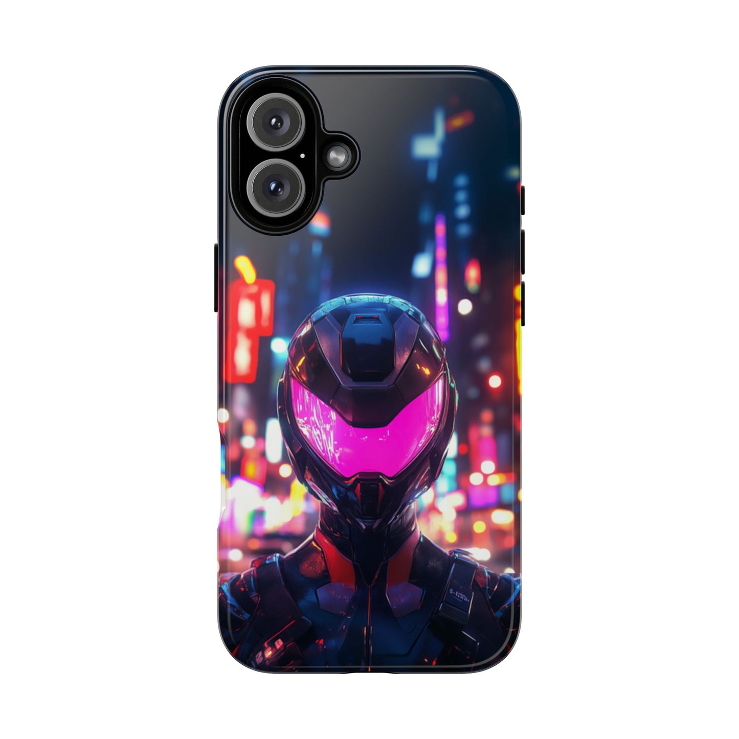 Neon Guardian Warrior – Tough iPhone Case