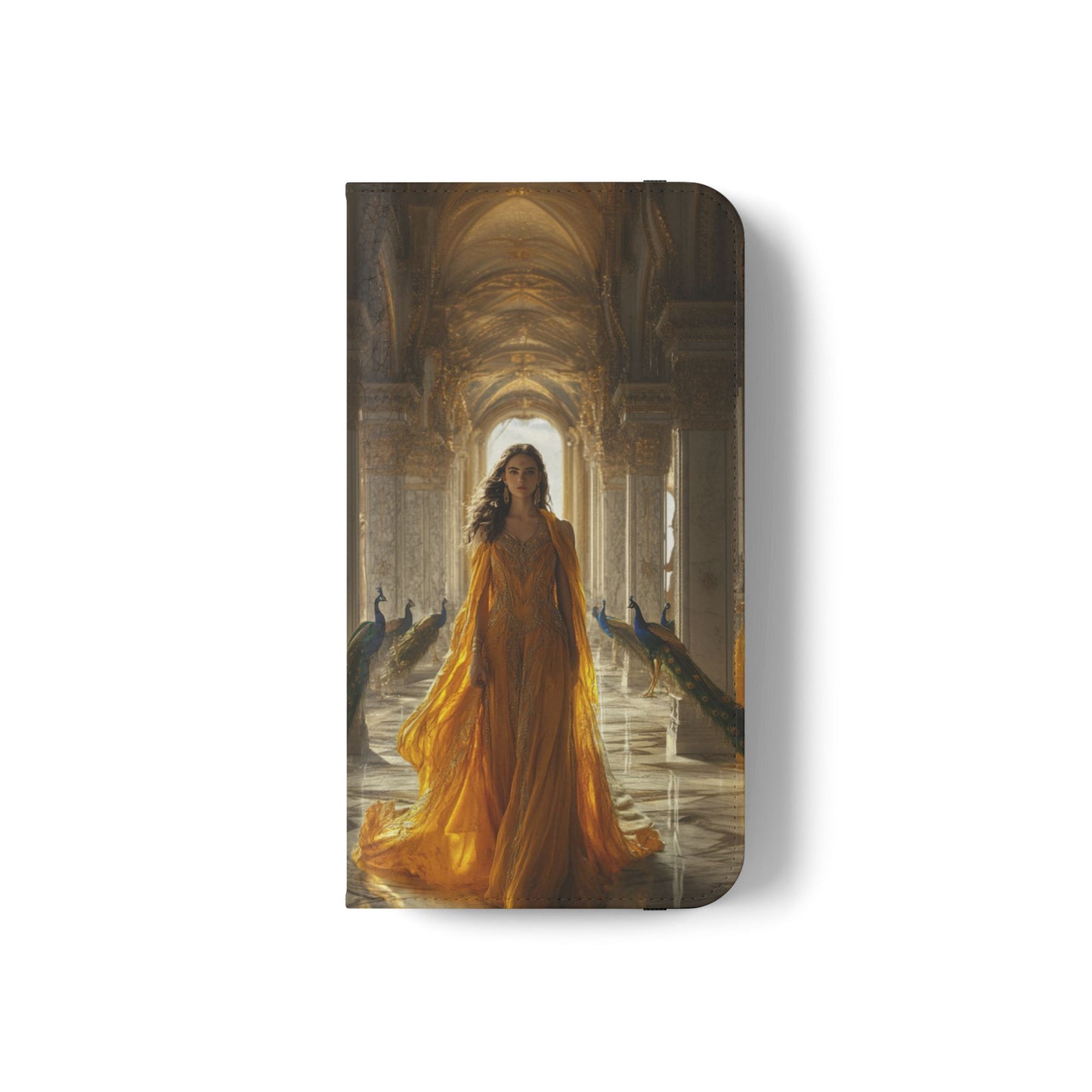 Hera Golden Palace Peacock Goddess - Wallet Flip Case