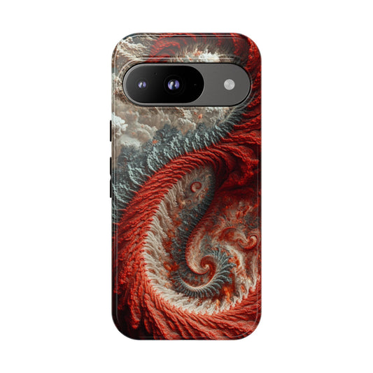 Crimson Spiral Fractal – Tough Google Pixel Case