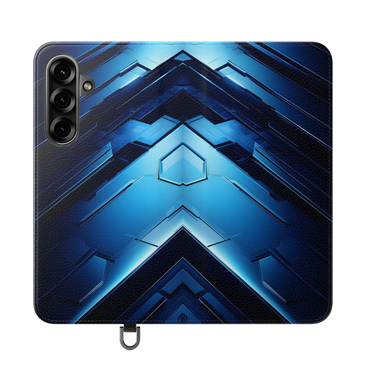 Blue Tech Matrix - Wallet Flip Case