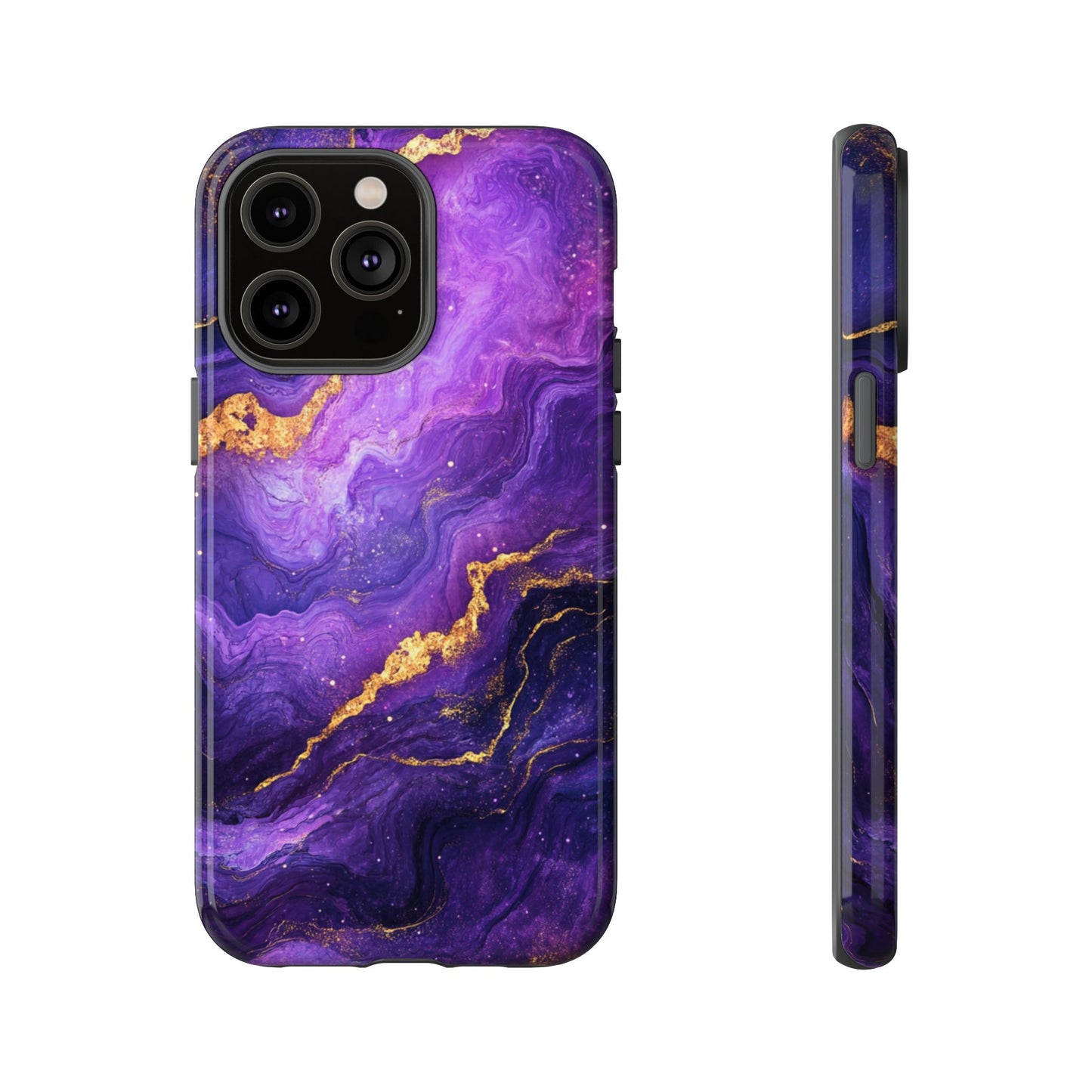 Amethyst Gold Marble – Tough iPhone Case