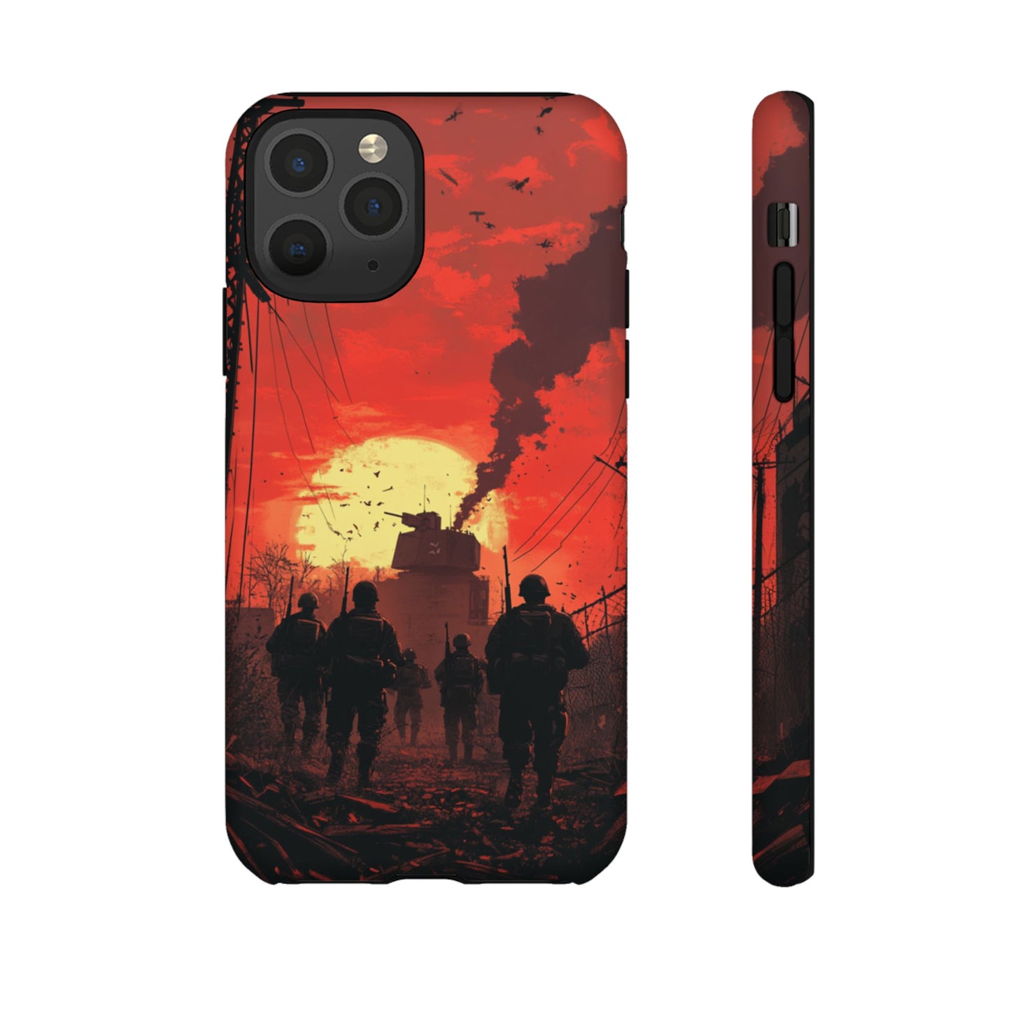 Dystopian Sunset Soldier Phone Case - iPhone, Google Pixel, Samsung Galaxy