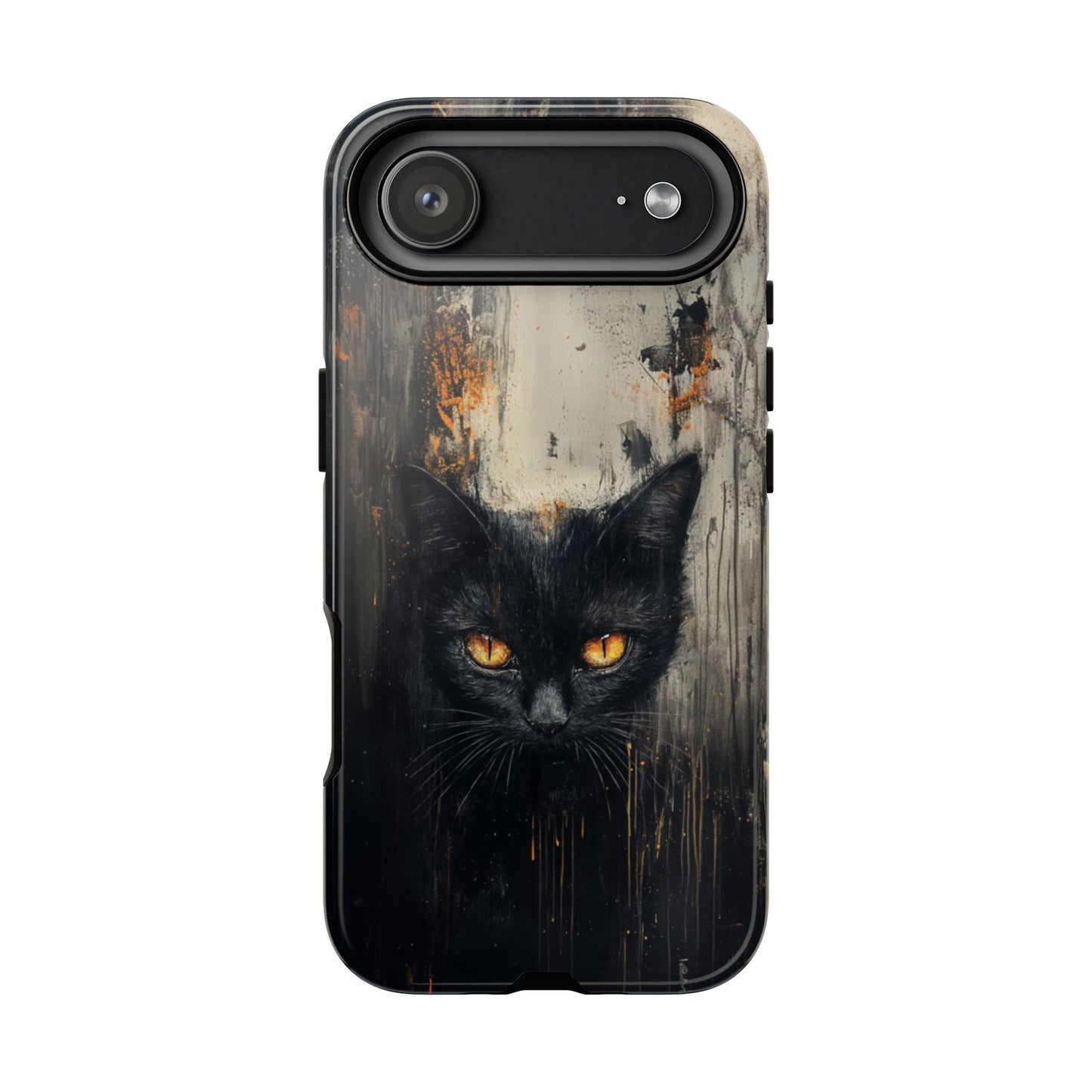 Black Cat Shadow Gaze - Tough iPhone Case