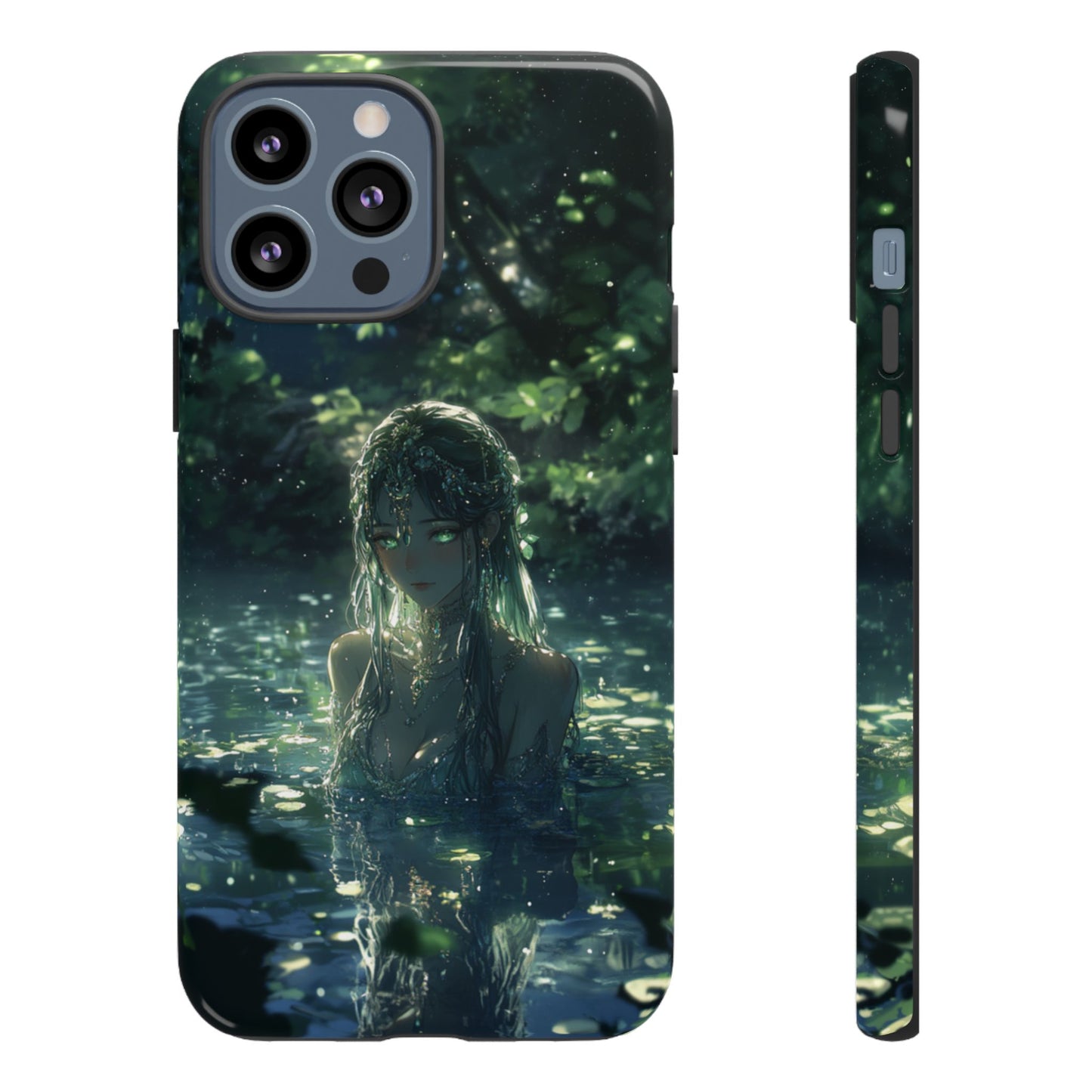 Forest Water Nymph Green Eyes Pond - Tough iPhone Case
