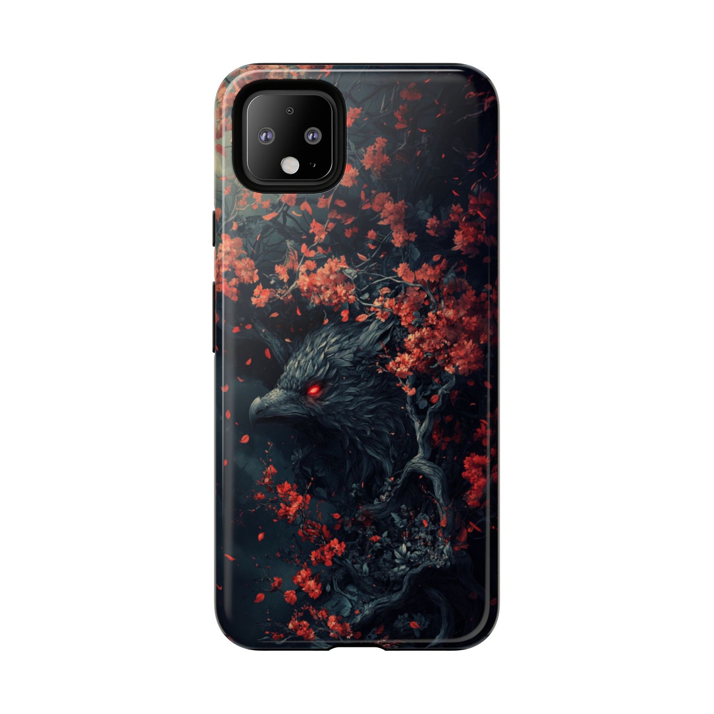 Crimson Raven Bloom – Tough Google Pixel Case