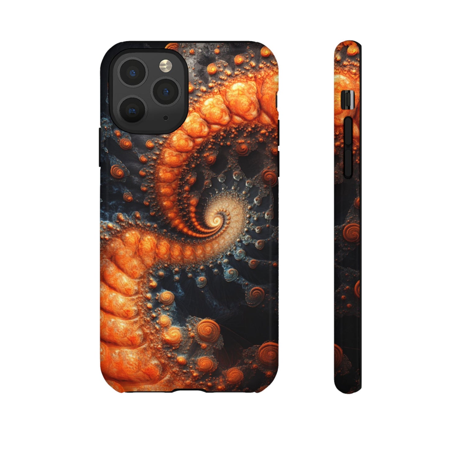 Amber Spiral Fractal – Tough iPhone Case