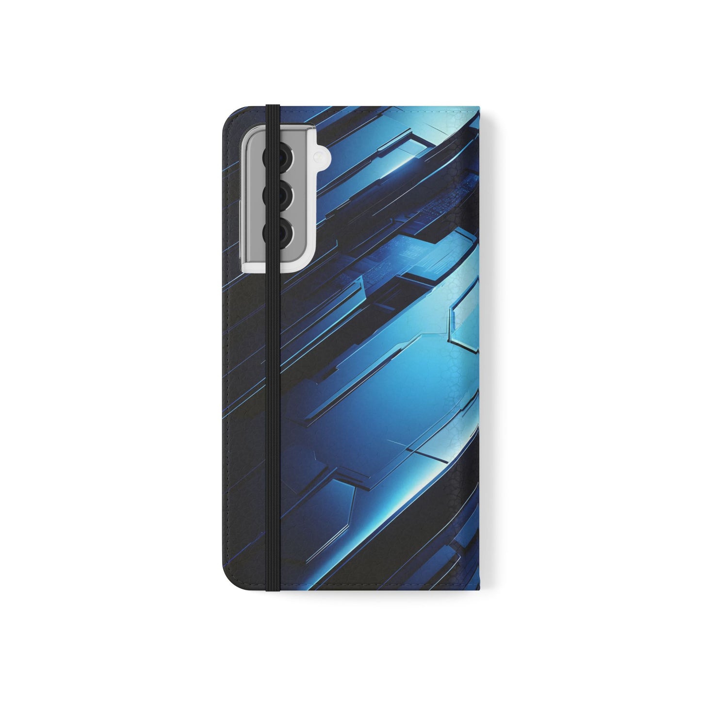 Blue Tech Matrix - Wallet Flip Case