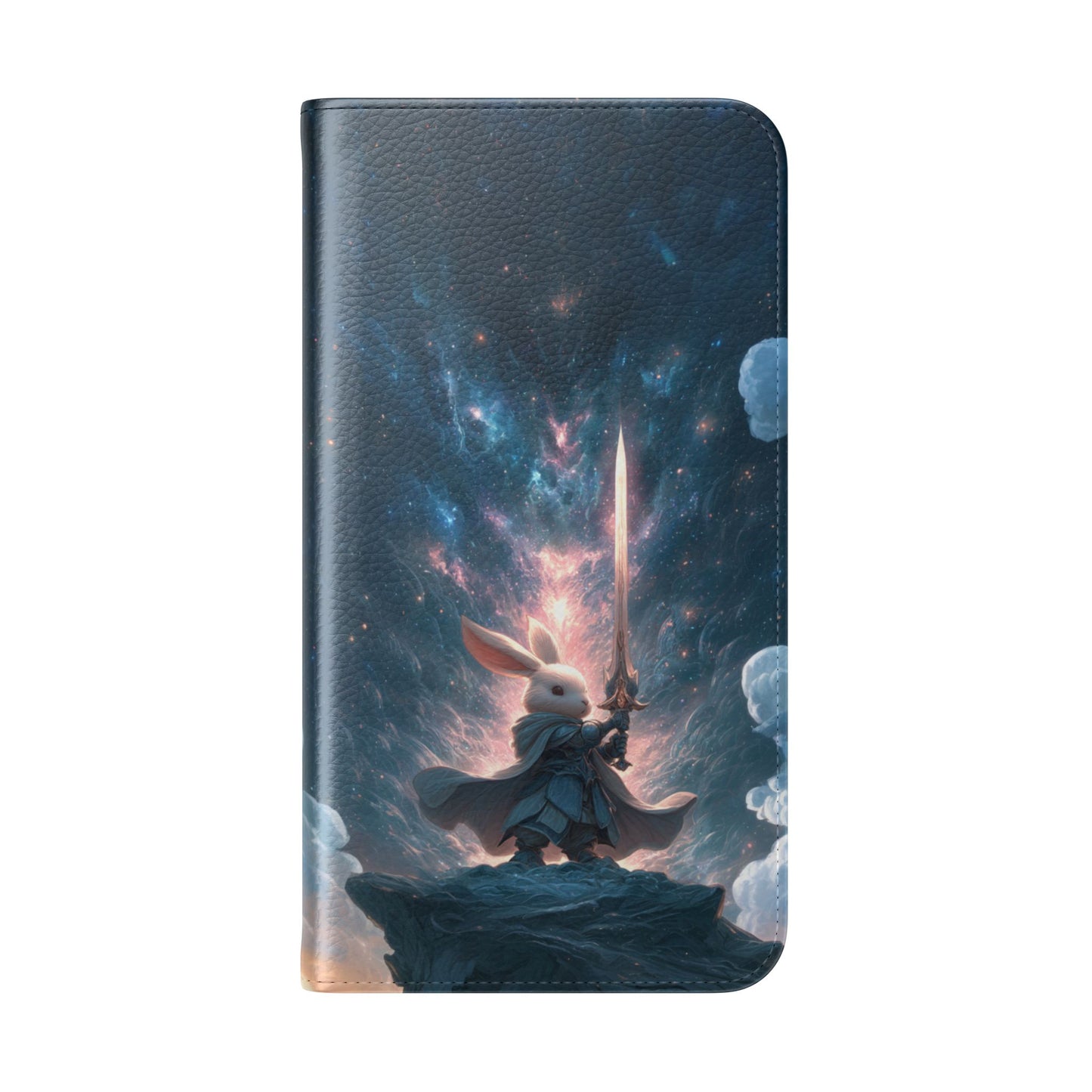 Cosmic Warrior Rabbit - Wallet Flip Case