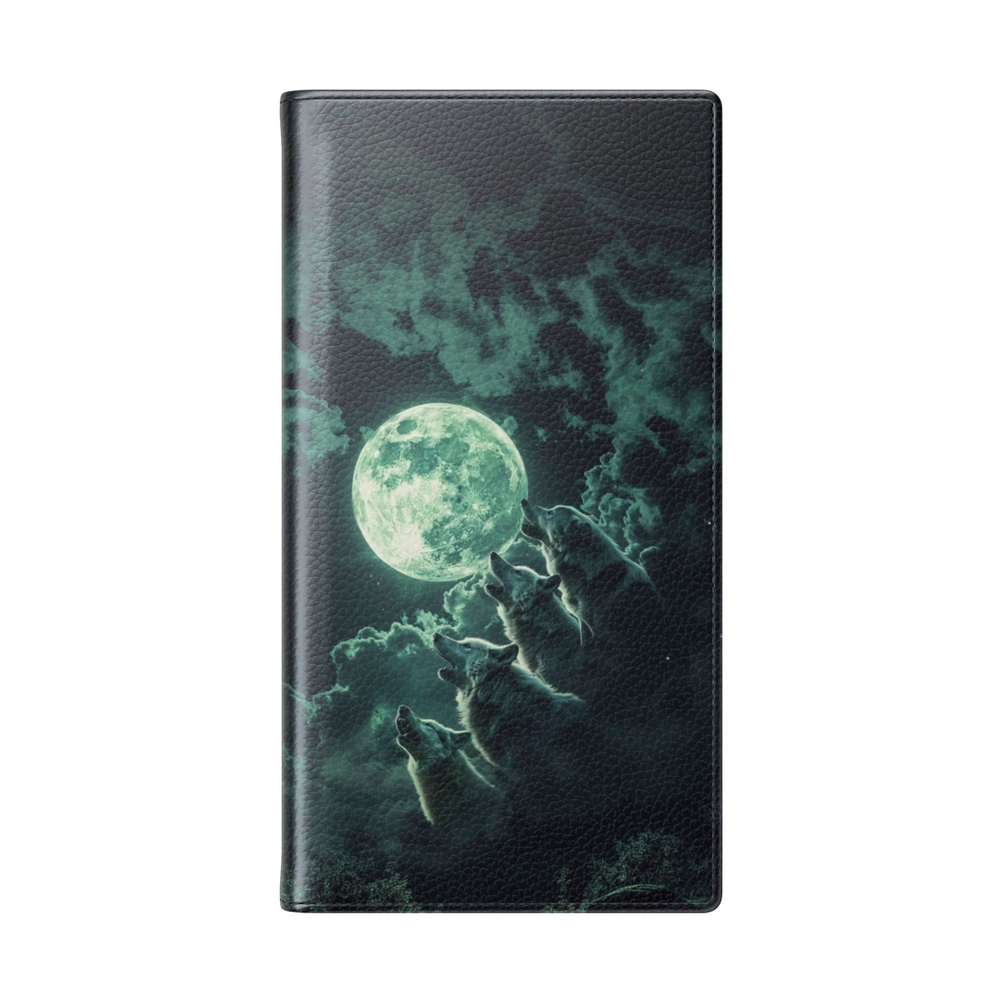 Moonlit Wolf Chorus - Wallet Flip Case