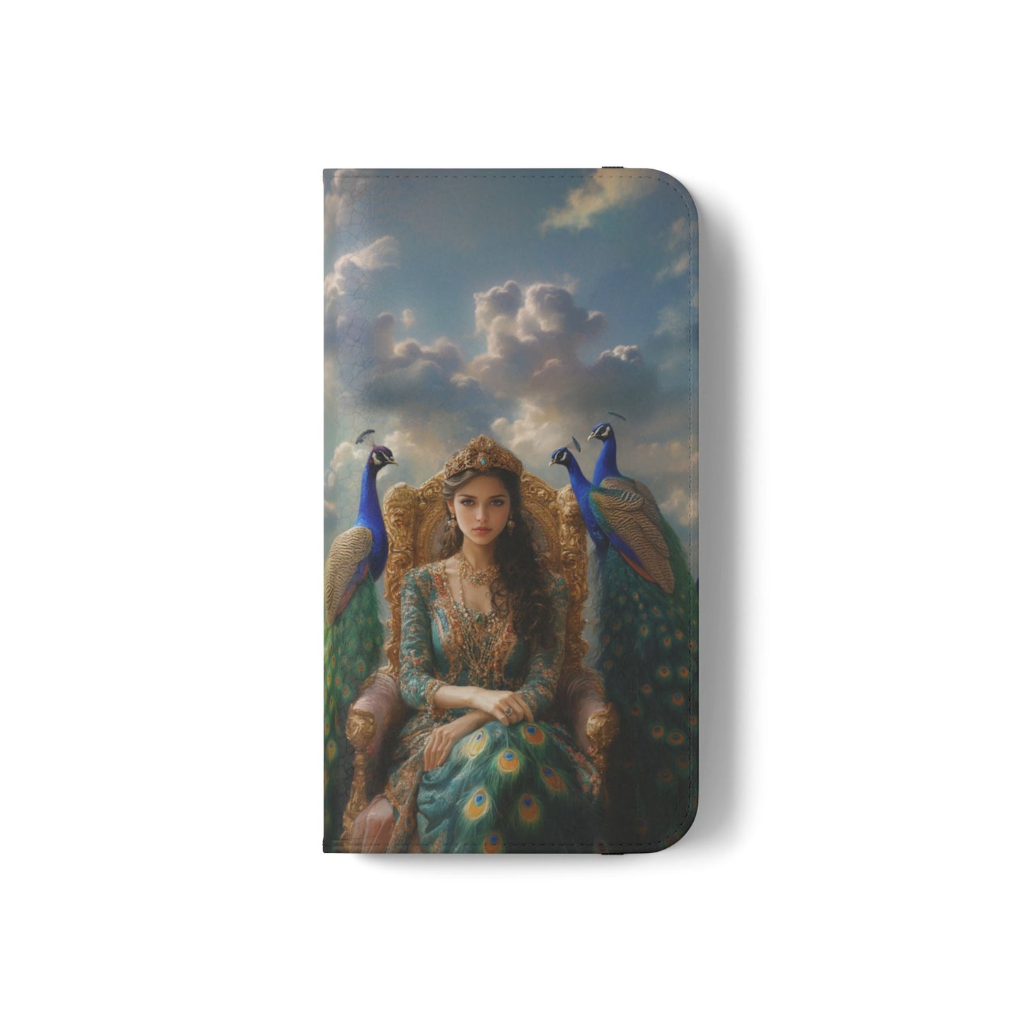 Hera Peacock Empress Golden Throne - Wallet Flip Case