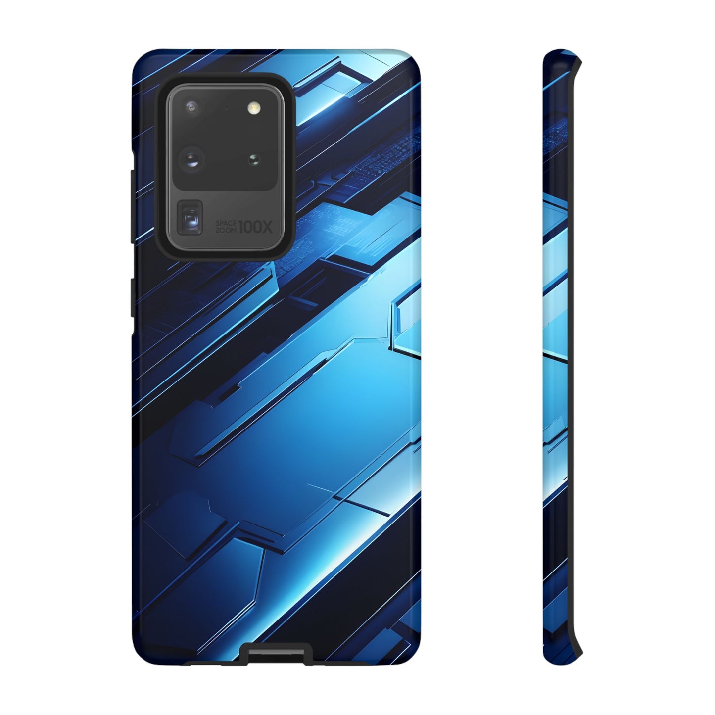 Blue Tech Matrix - Tough Samsung Galaxy Case