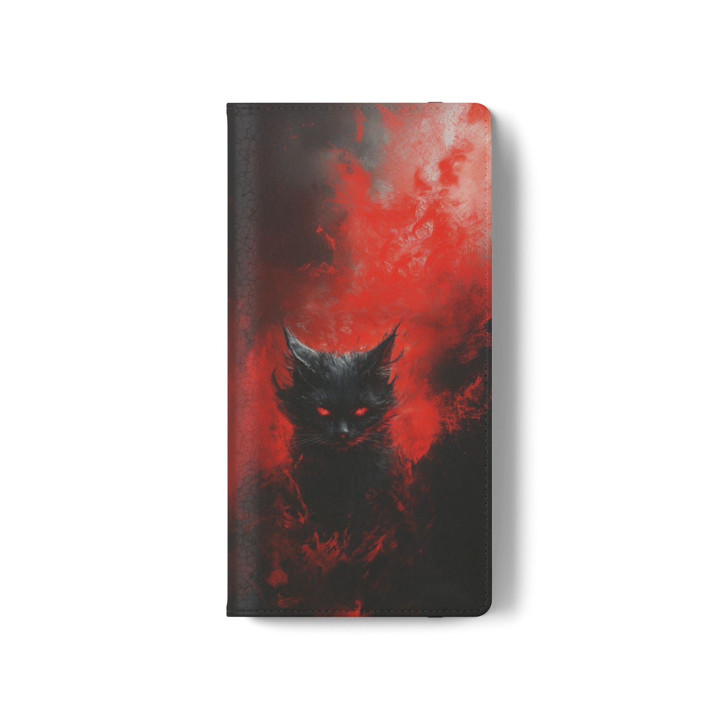 Fire Demon Black Cat - Wallet Flip Case