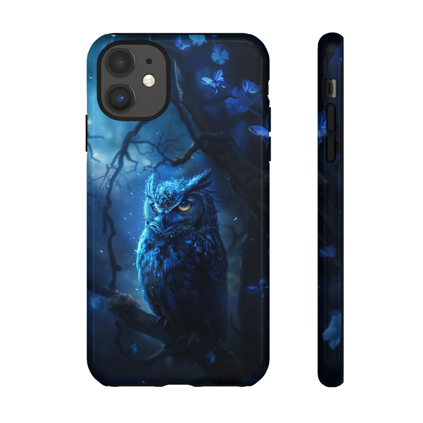 Azure Nocturne Owl – Tough iPhone Case