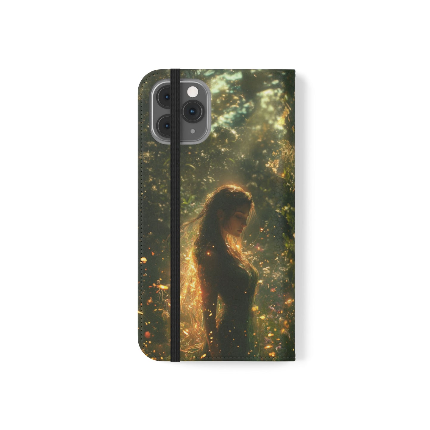 Forest Goddess Golden Light Meadow - Wallet Flip Case