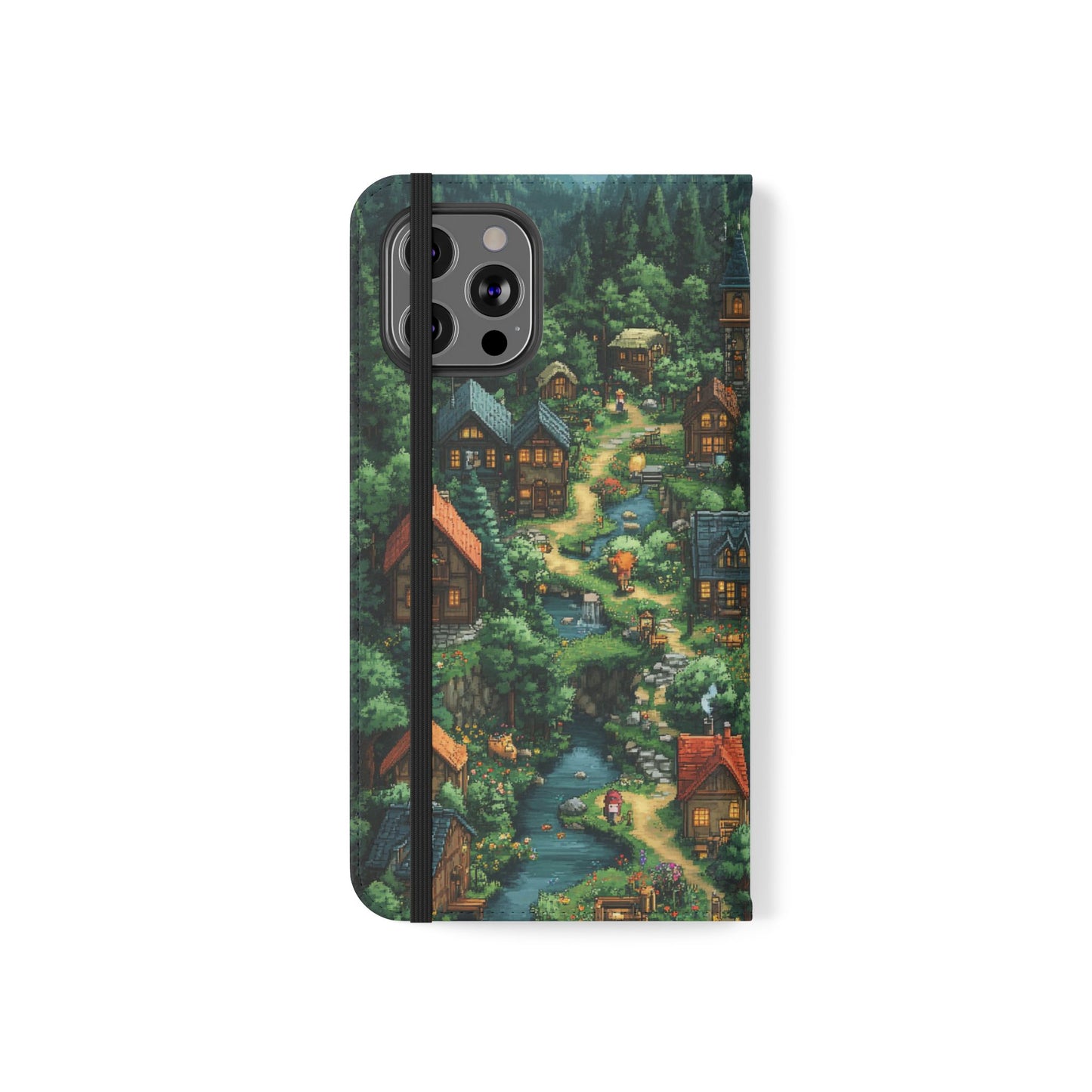 Pixel Forest Hamlet - Wallet Flip Case