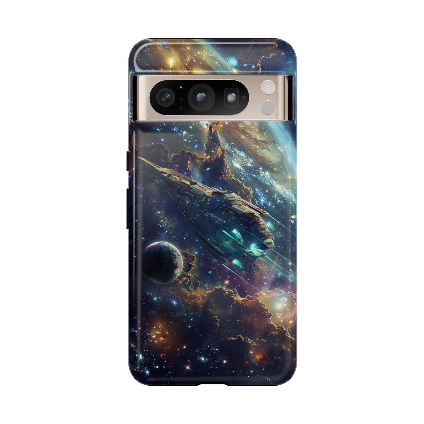 Galactic Voyage: Futuristic Spaceship - iPhone, Google Pixel, Samsung Galaxy