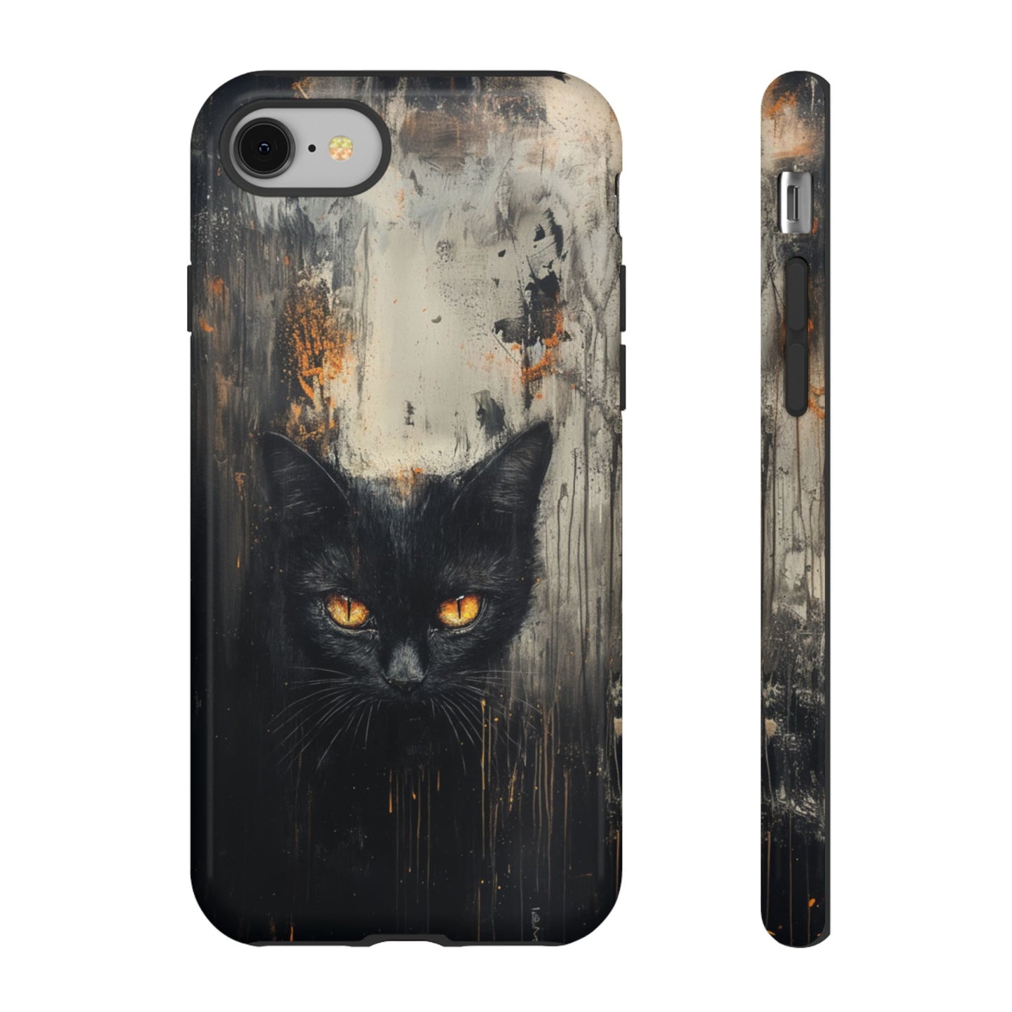 Black Cat Shadow Gaze - Tough iPhone Case
