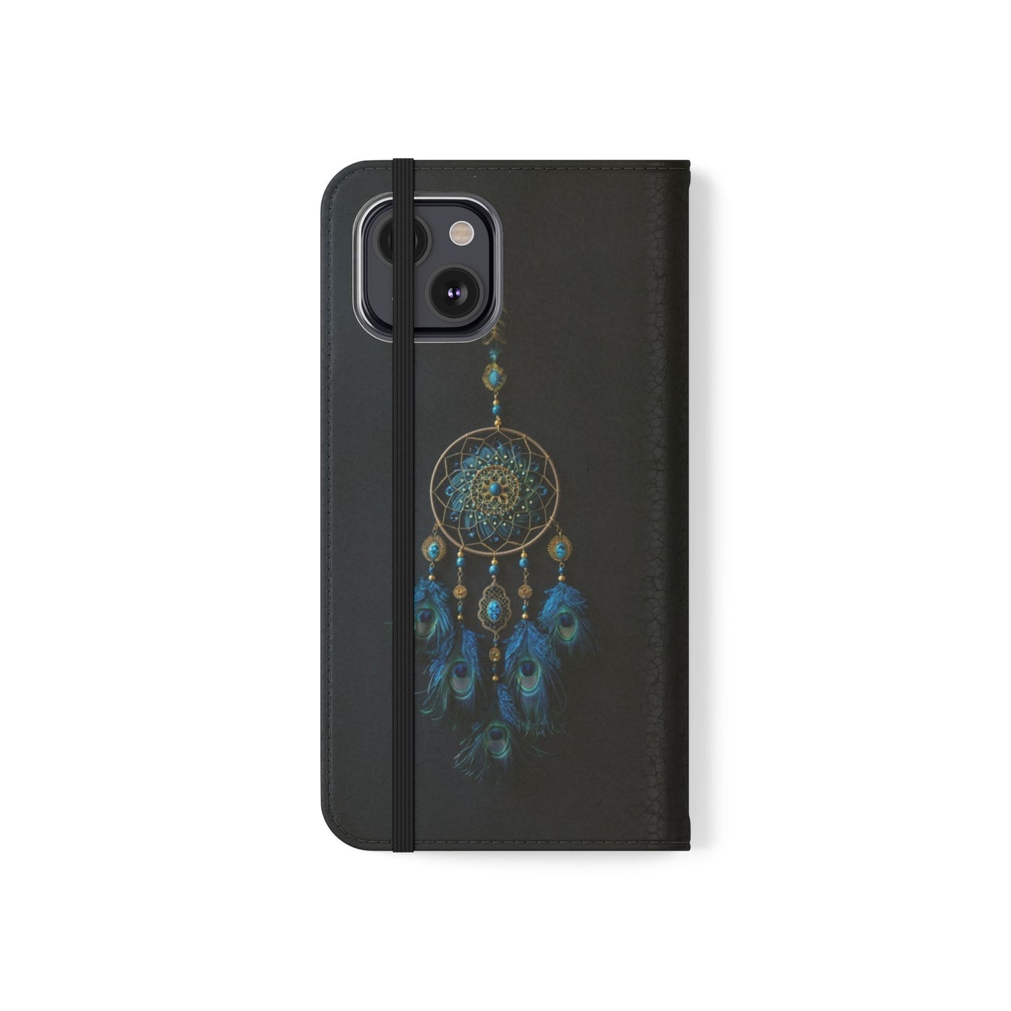Peacock Feather Dreamcatcher - Wallet Flip Case