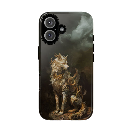 Antlered Wolf Guardian - Tough iPhone Case