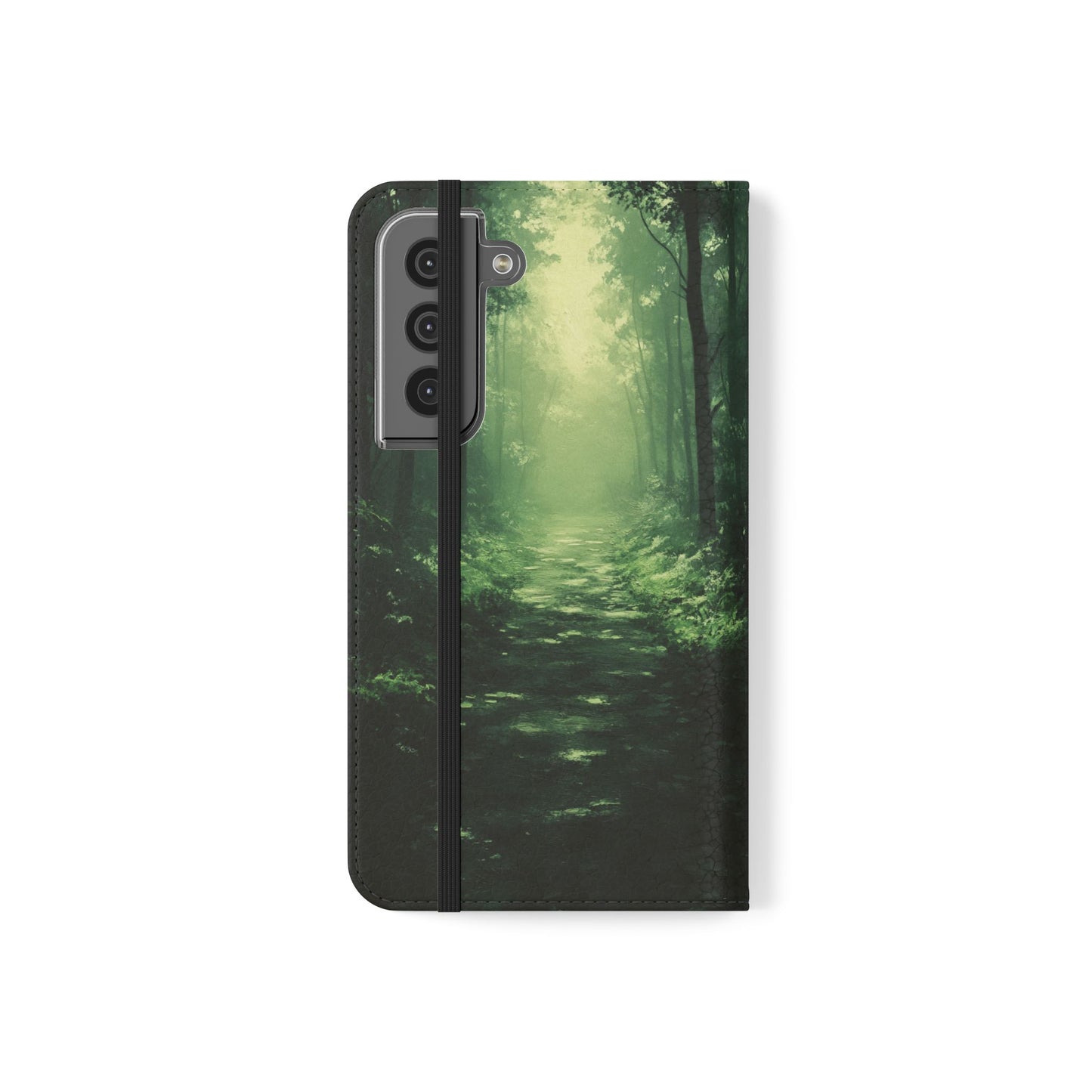 Emerald Mist Forest Path - Wallet Flip Case