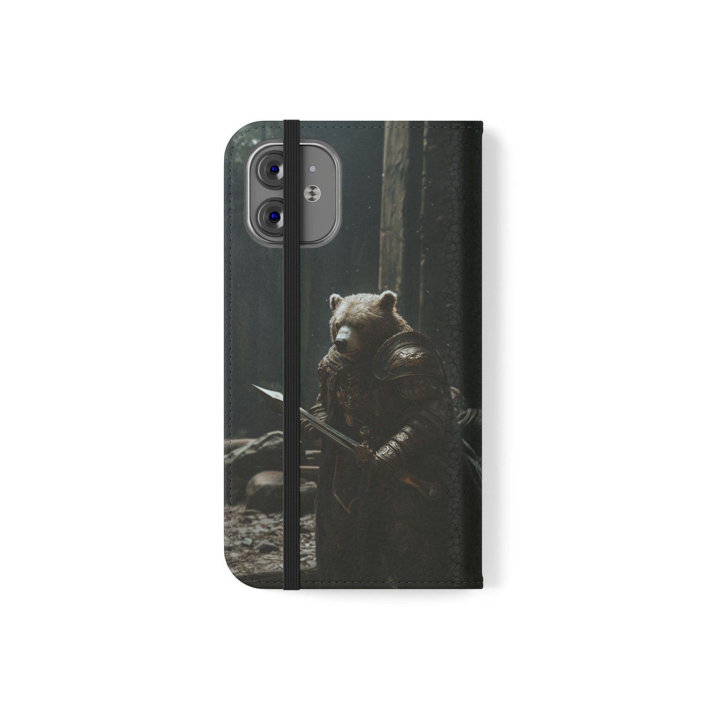 Medieval Bear Warrior Knight - Wallet Flip Case