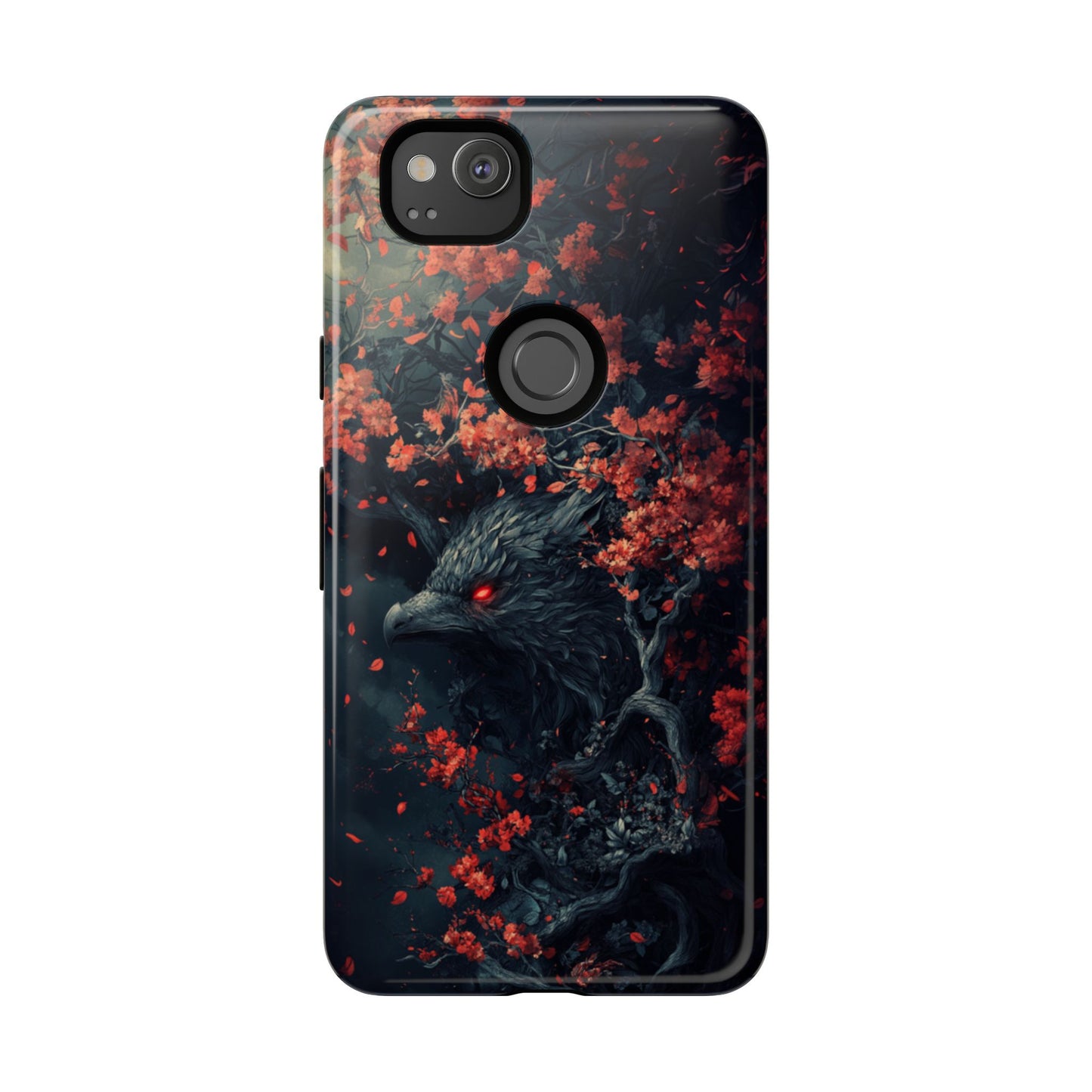 Crimson Raven Bloom – Tough Google Pixel Case
