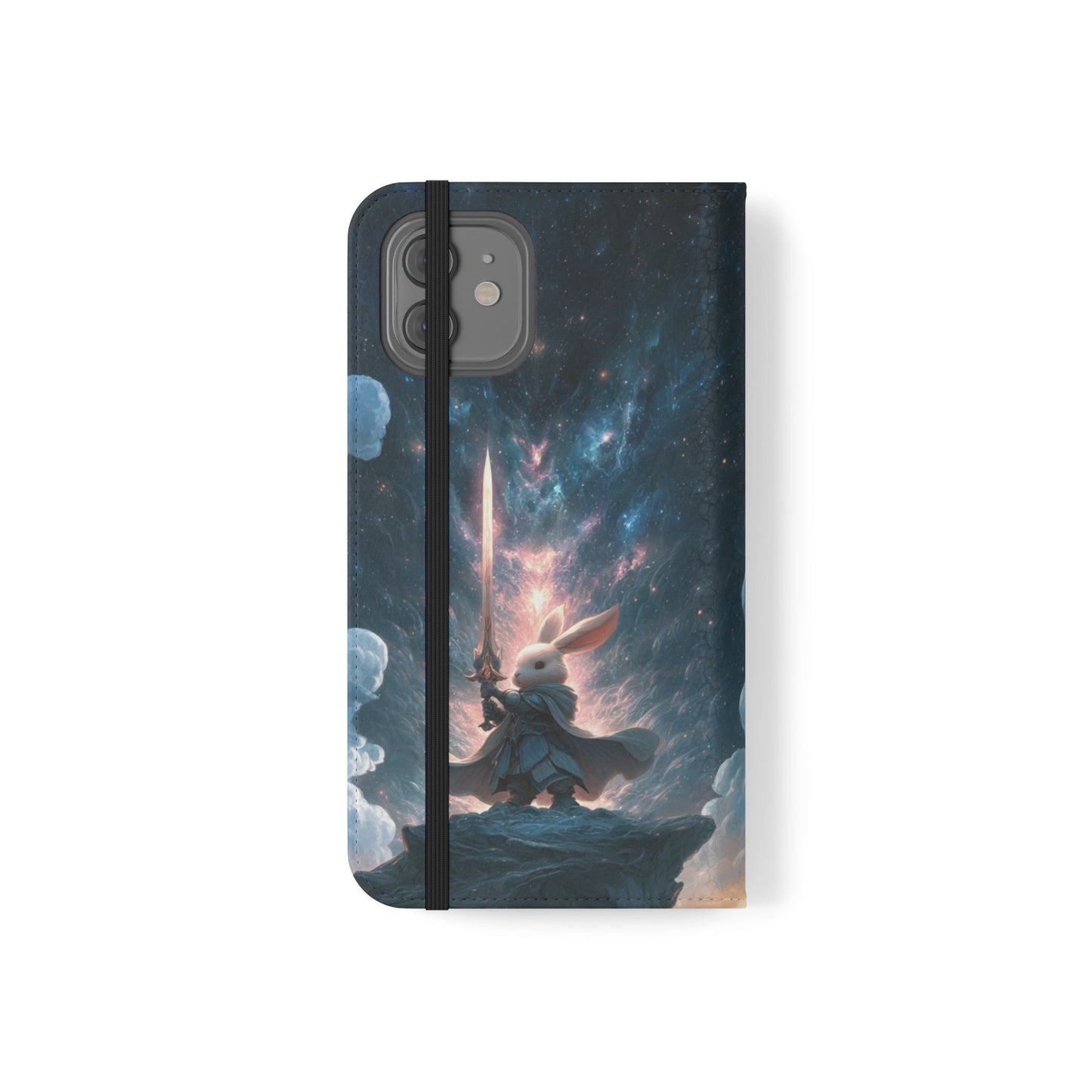 Cosmic Warrior Rabbit - Wallet Flip Case