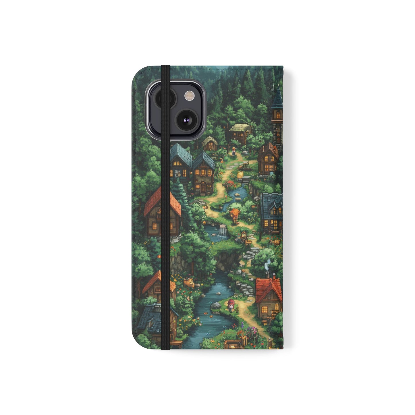 Pixel Forest Hamlet - Wallet Flip Case