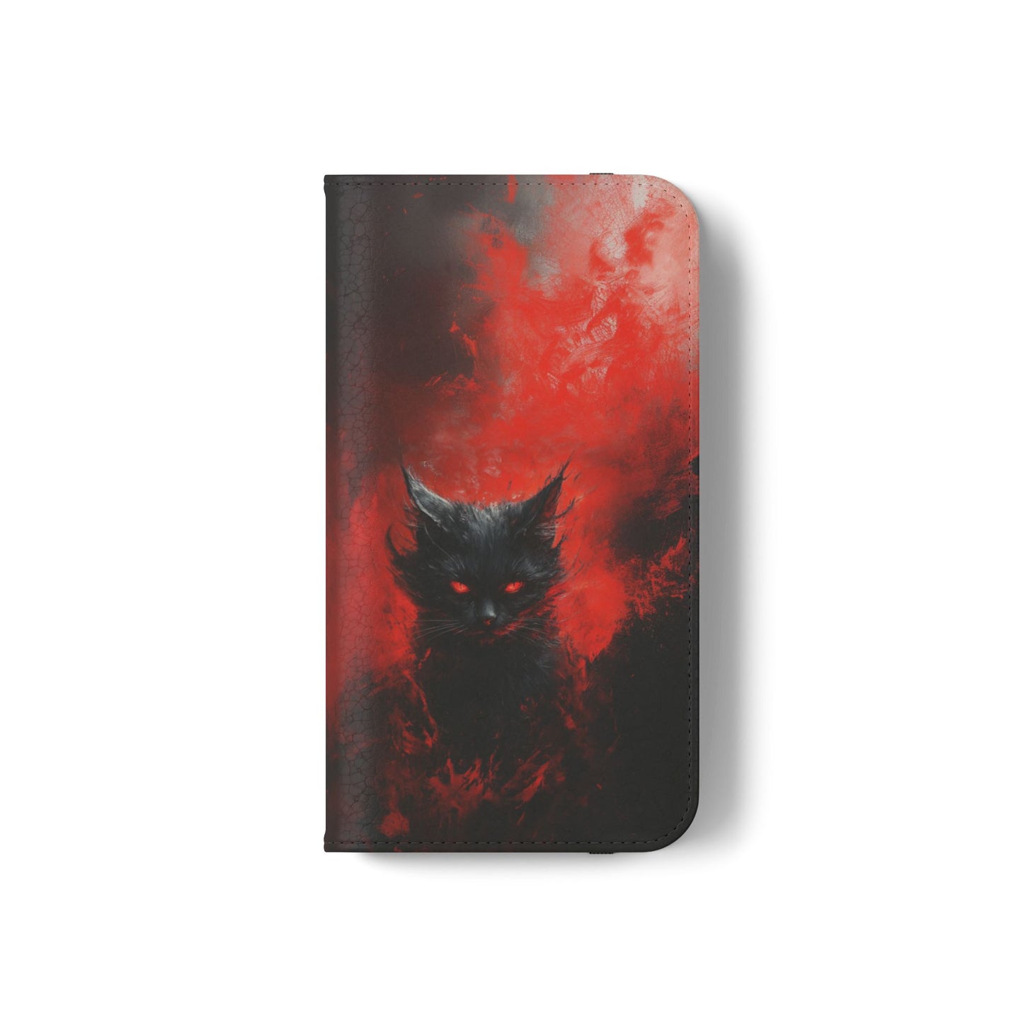 Fire Demon Black Cat - Wallet Flip Case