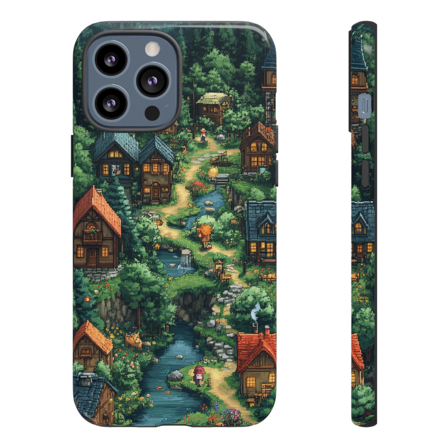 Enchanted Village: Pixel Paradise Phone Case - iPhone, Google Pixel, Samsung Galaxy