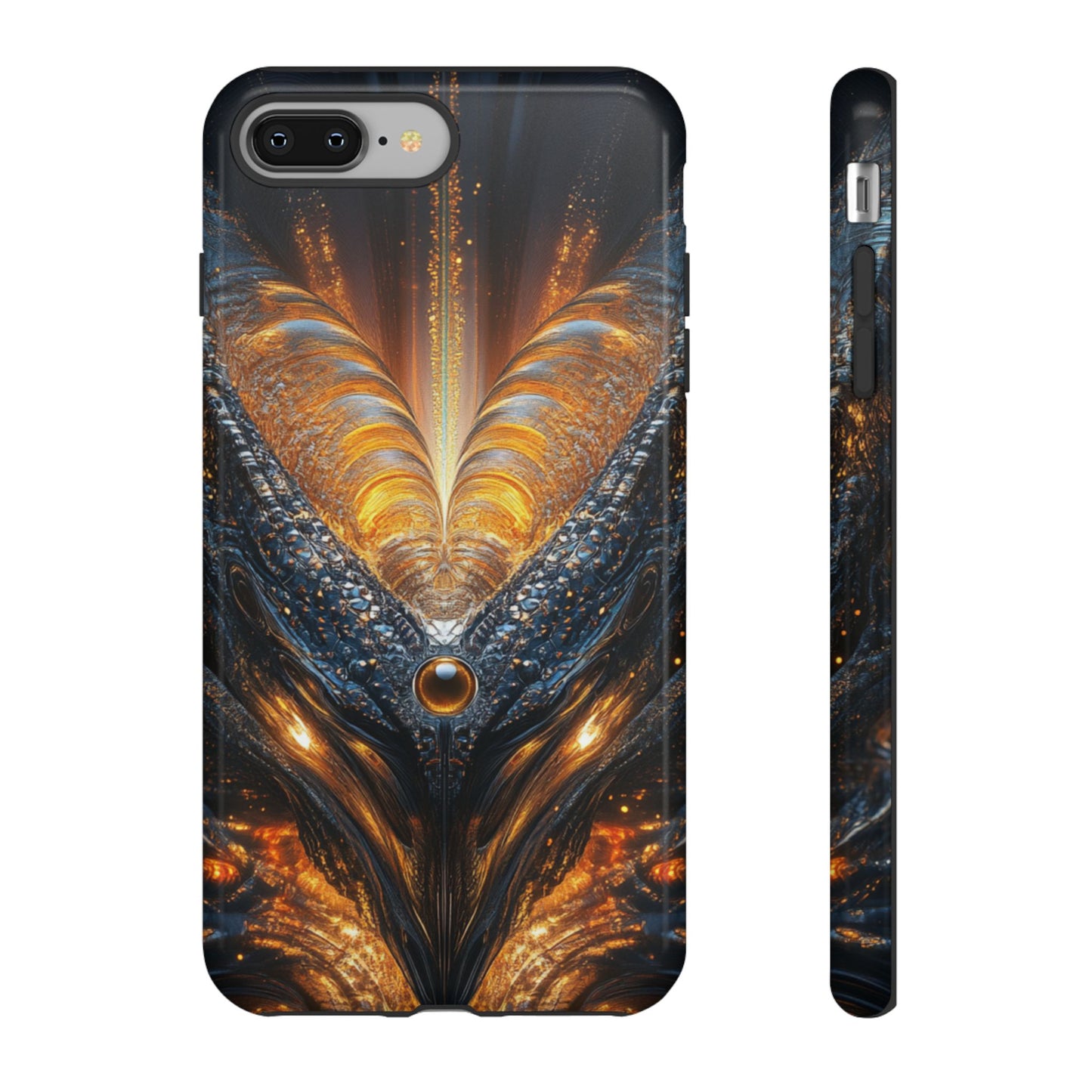 Obsidian Flare Fractal – Tough iPhone Case