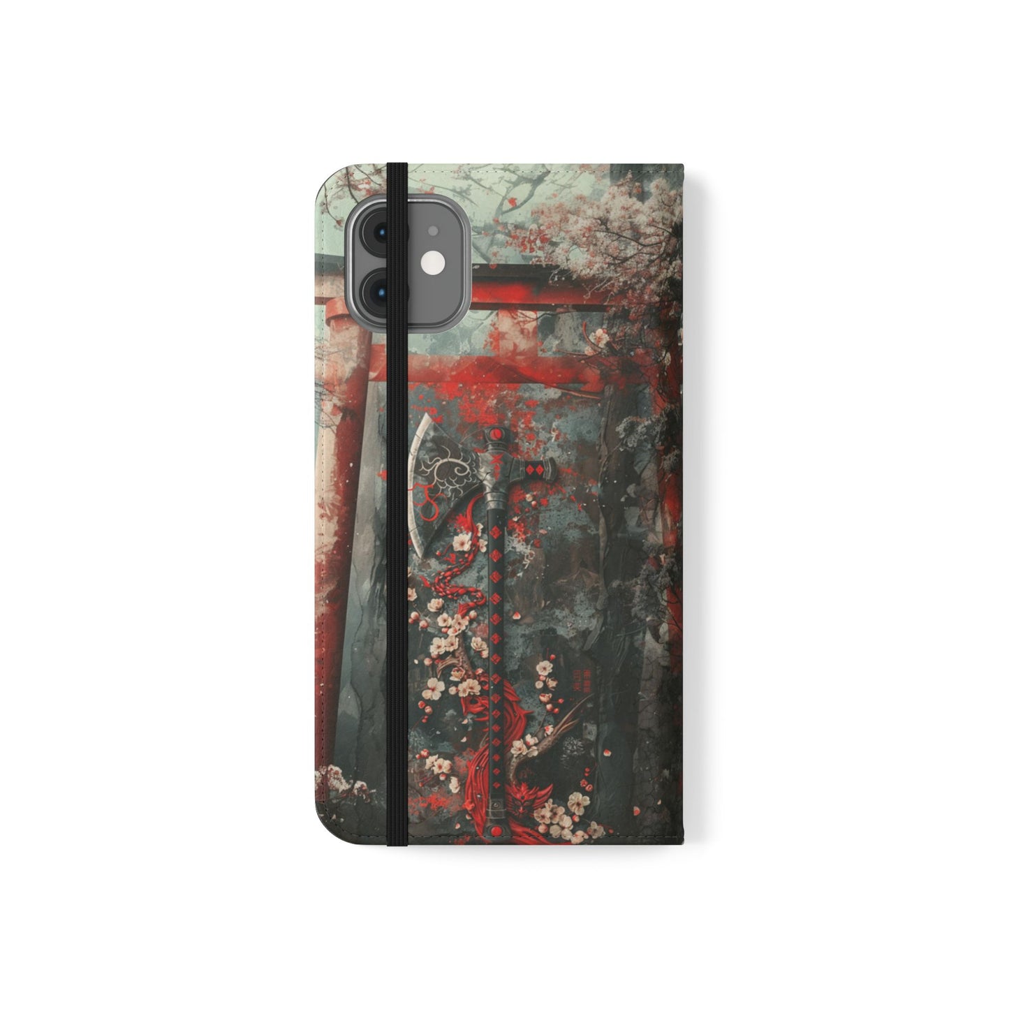 Sakura Warrior Axe - Wallet Flip Case