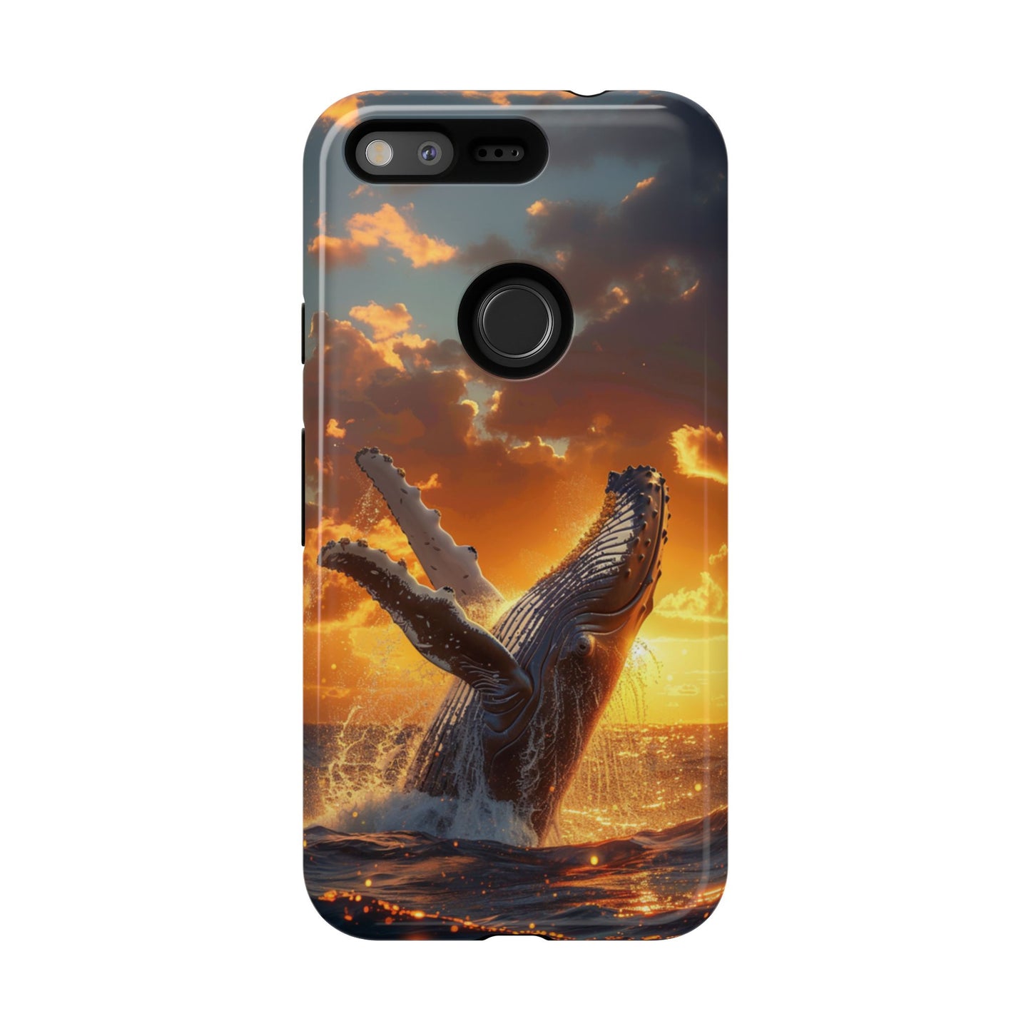 Sunset Breach Whale – Tough Google Pixel Case