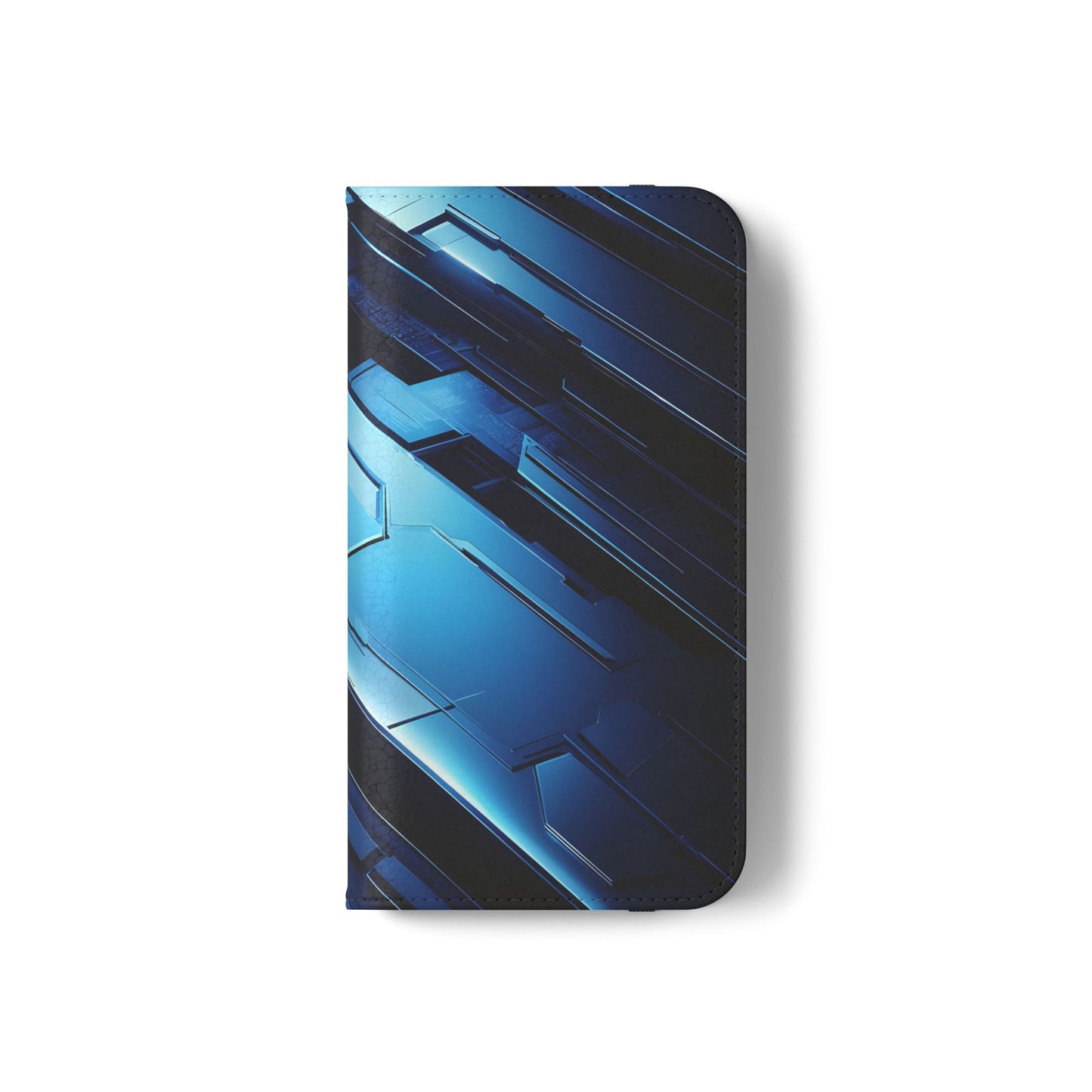 Blue Tech Matrix - Wallet Flip Case