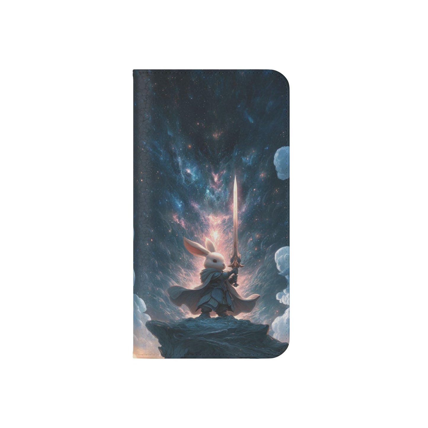 Cosmic Warrior Rabbit - Wallet Flip Case