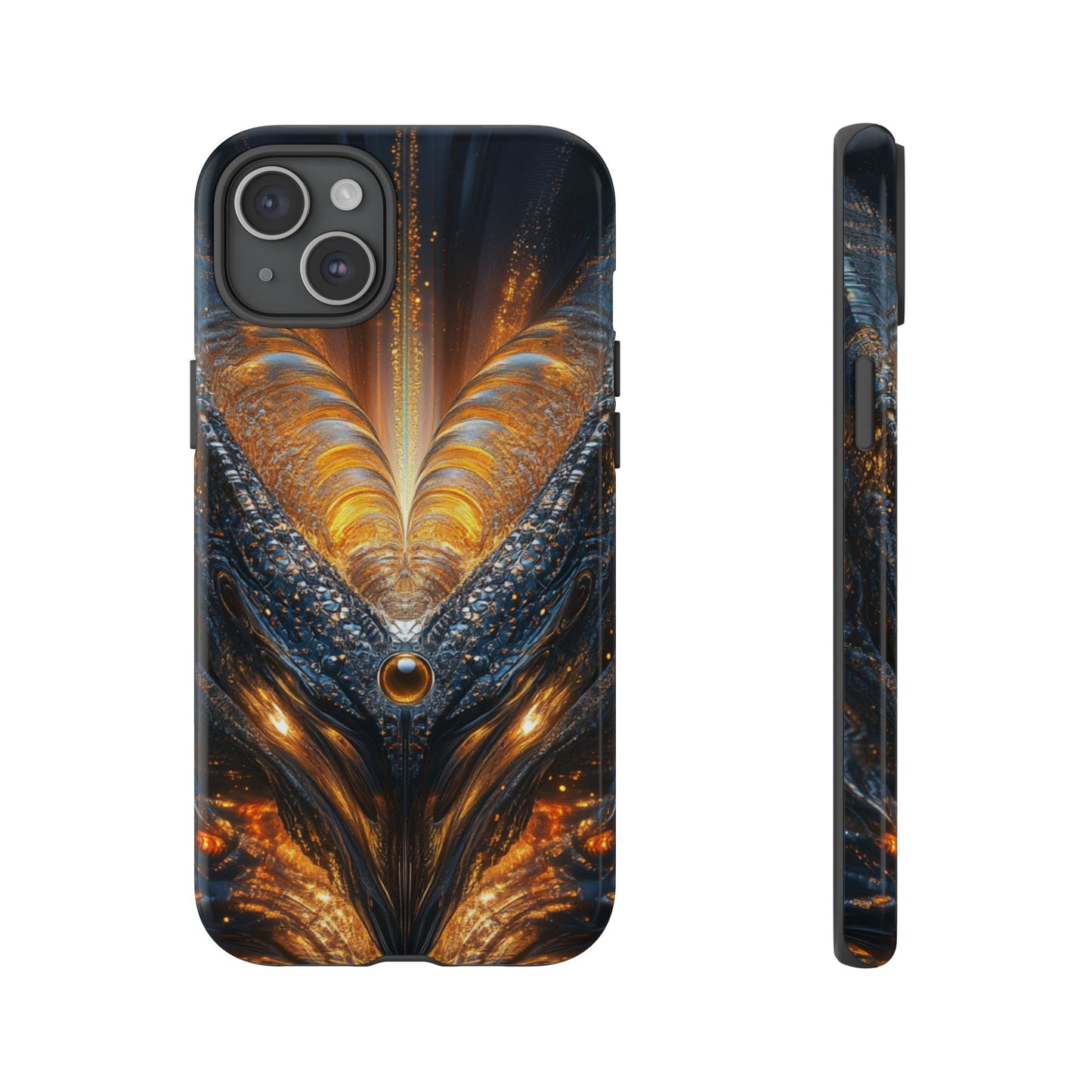 Obsidian Flare Fractal – Tough iPhone Case
