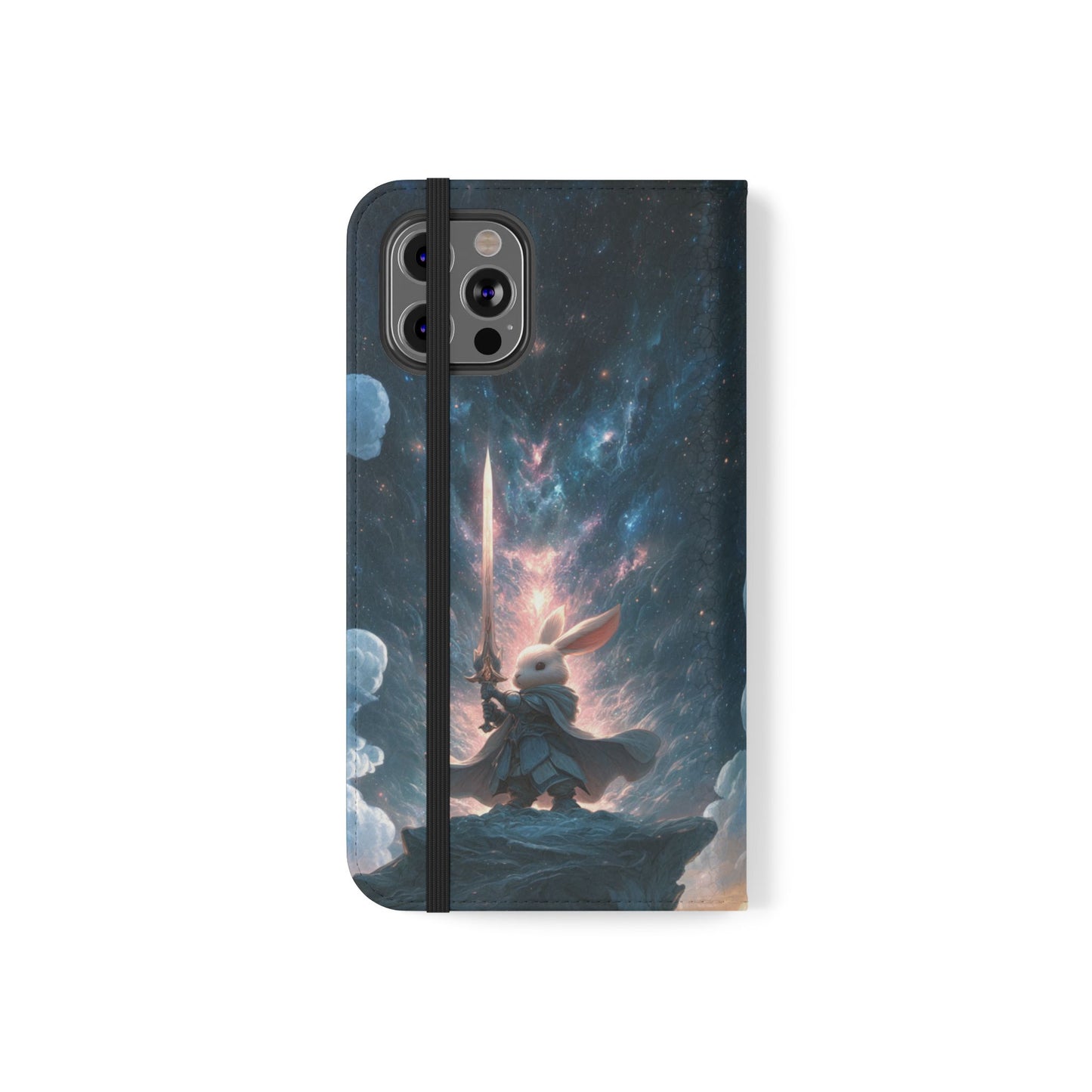 Cosmic Warrior Rabbit - Wallet Flip Case