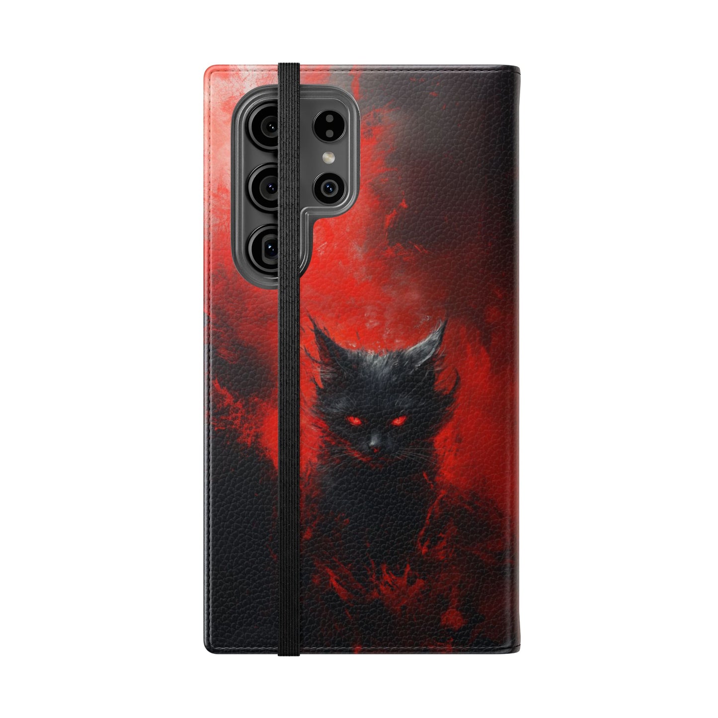 Fire Demon Black Cat - Wallet Flip Case
