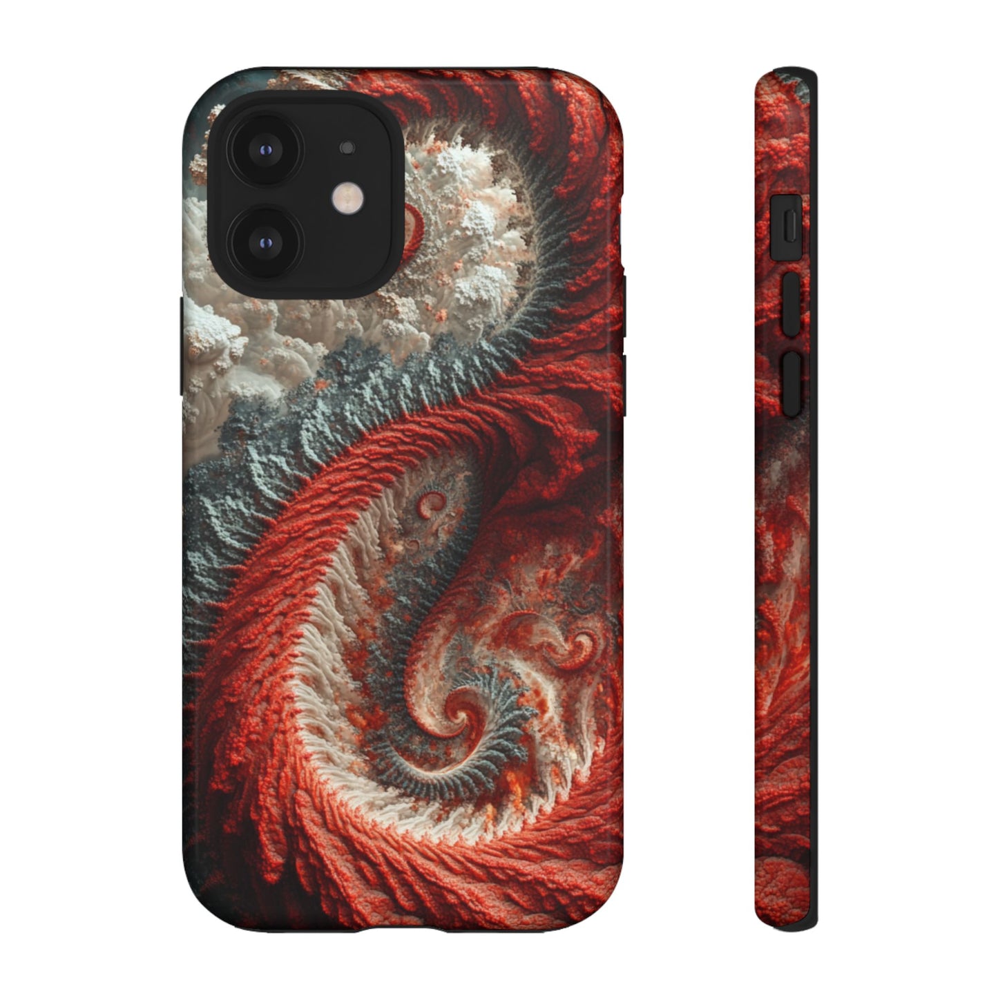 Crimson Spiral Fractal – Tough iPhone Case