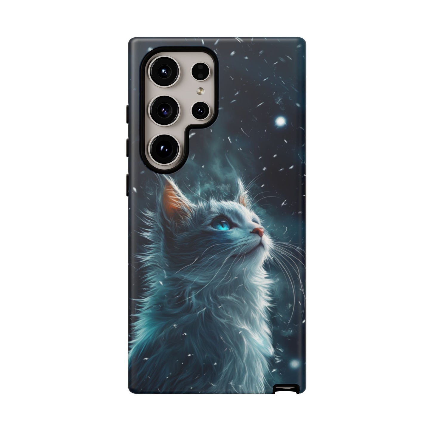 Ethereal Gaze White Cat Phone Case - iPhone, Google Pixel, Samsung Galaxy