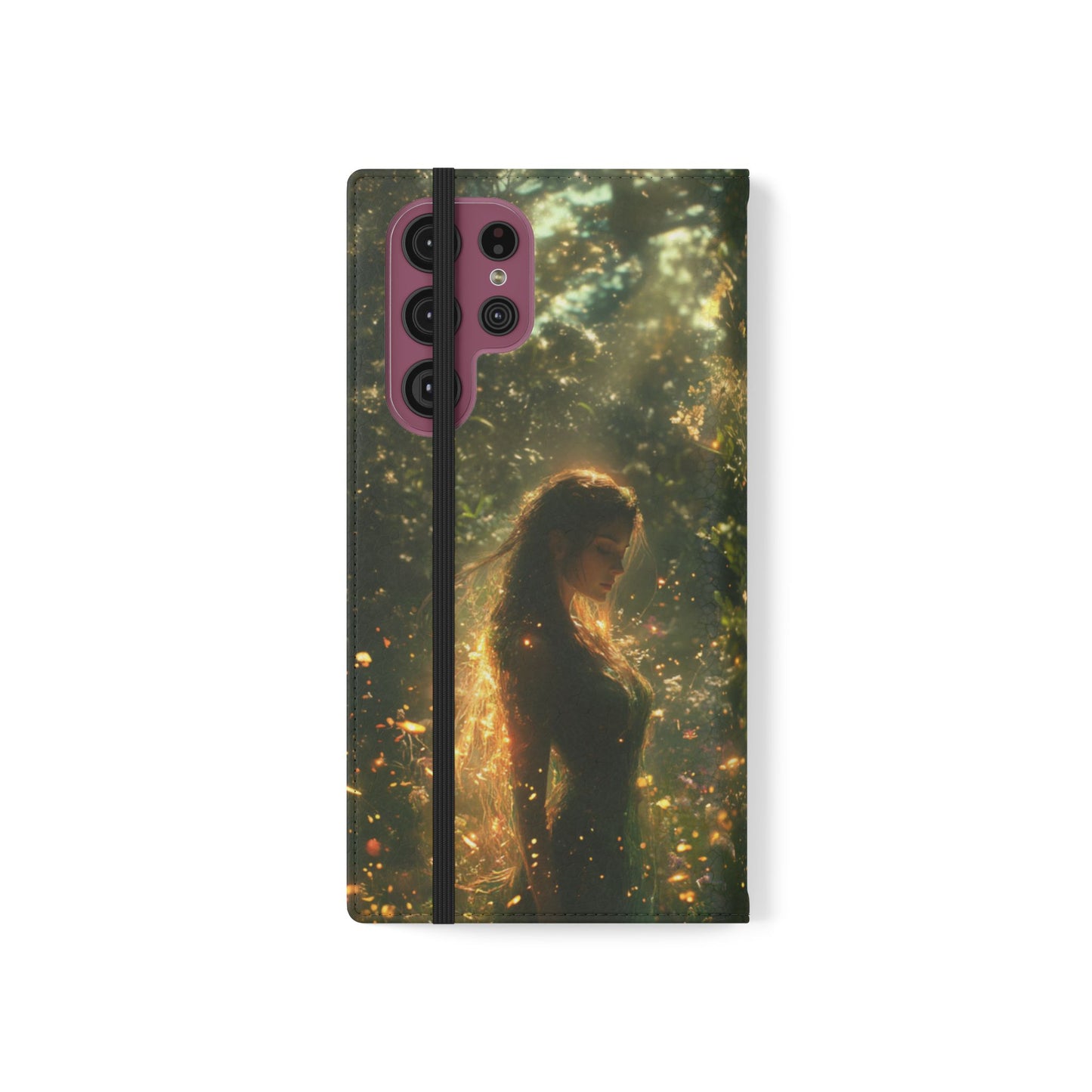 Forest Goddess Golden Light Meadow - Wallet Flip Case