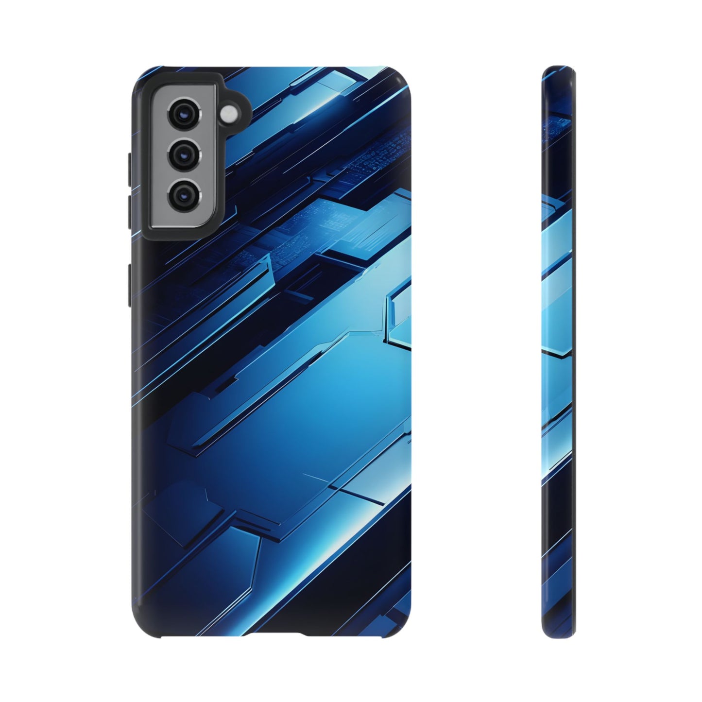 Blue Tech Matrix - Tough Samsung Galaxy Case
