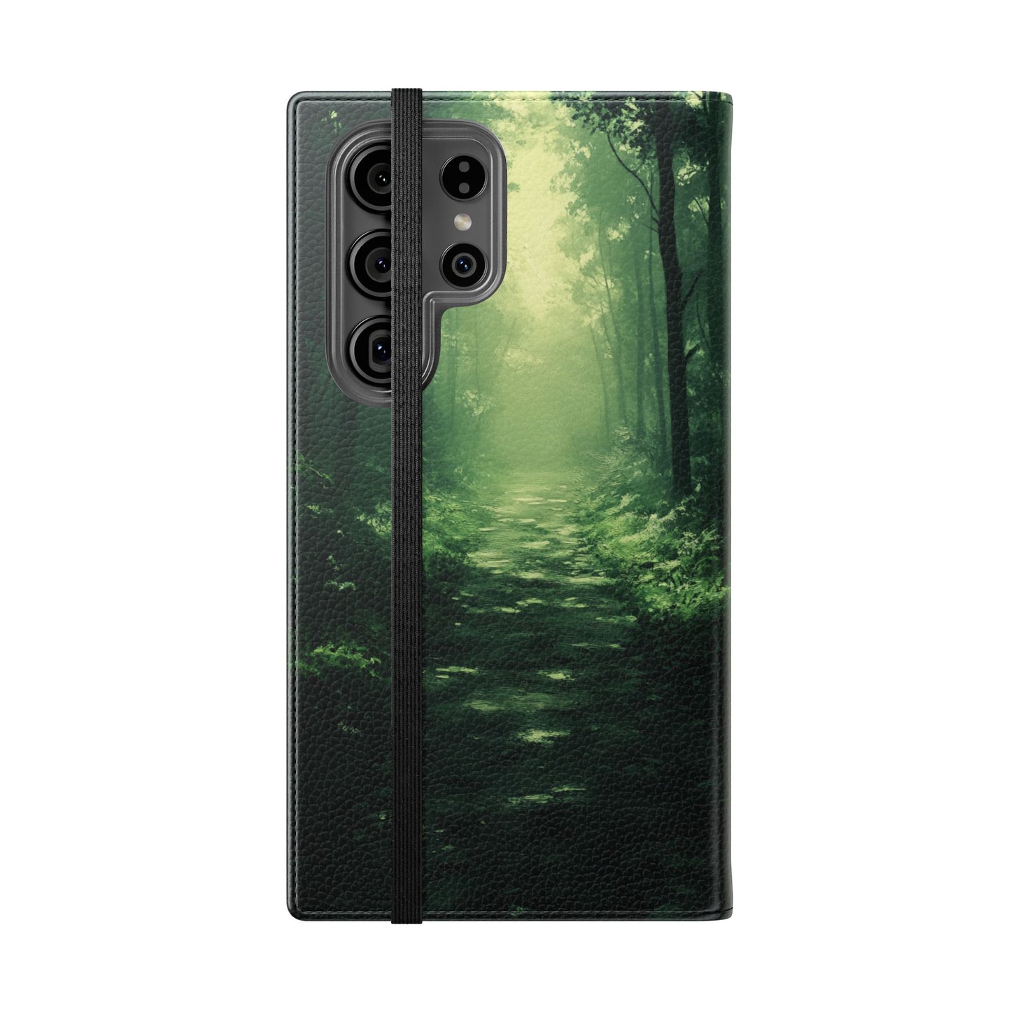 Emerald Mist Forest Path - Wallet Flip Case