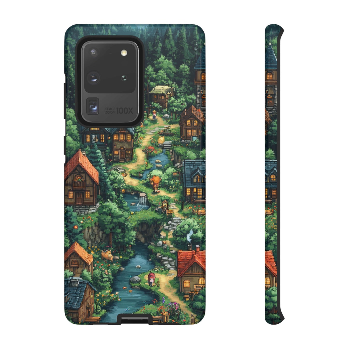 Enchanted Village: Pixel Paradise Phone Case - iPhone, Google Pixel, Samsung Galaxy