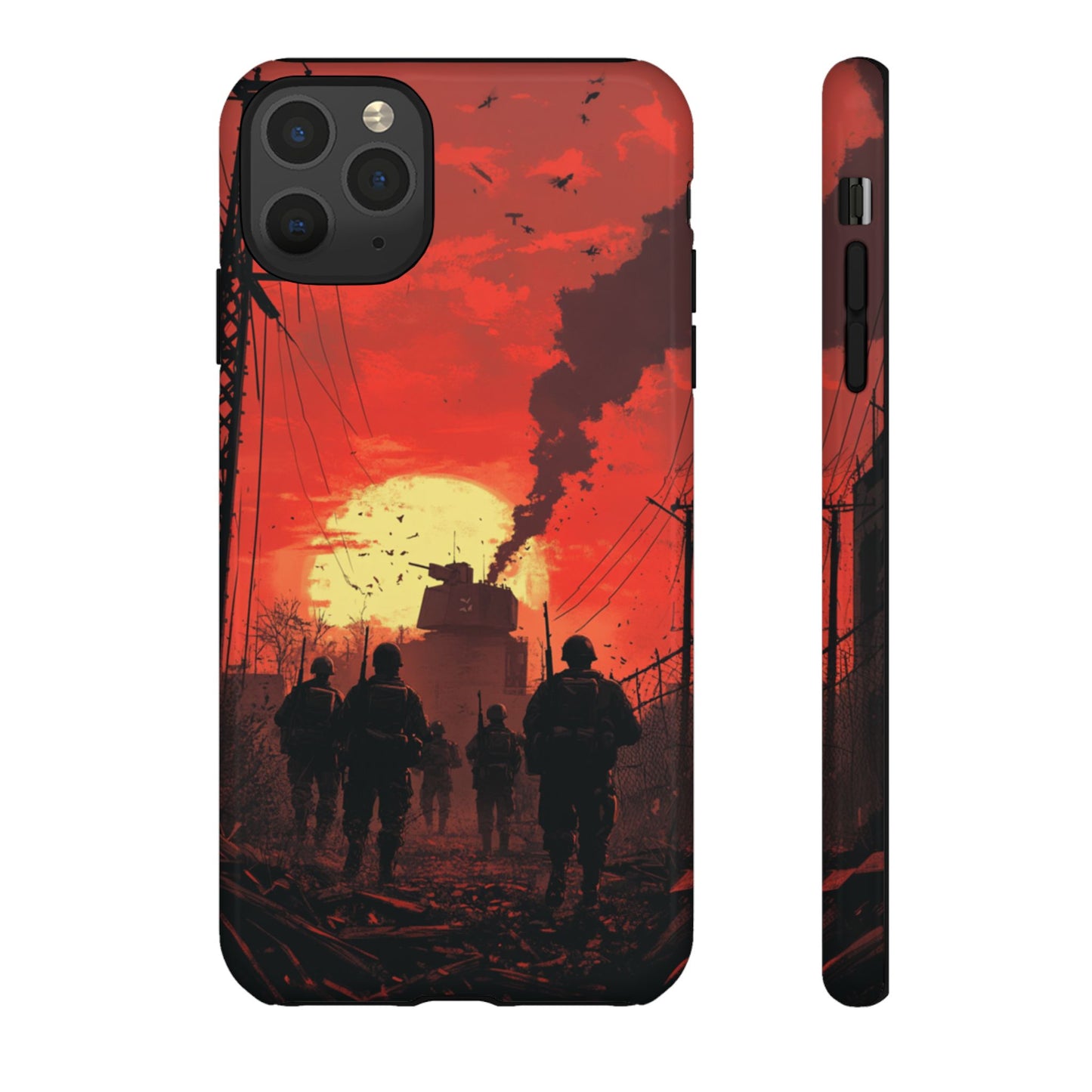 Dystopian Sunset Soldier Phone Case - iPhone, Google Pixel, Samsung Galaxy