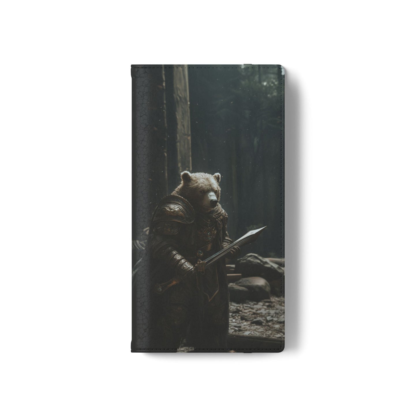 Medieval Bear Warrior Knight - Wallet Flip Case